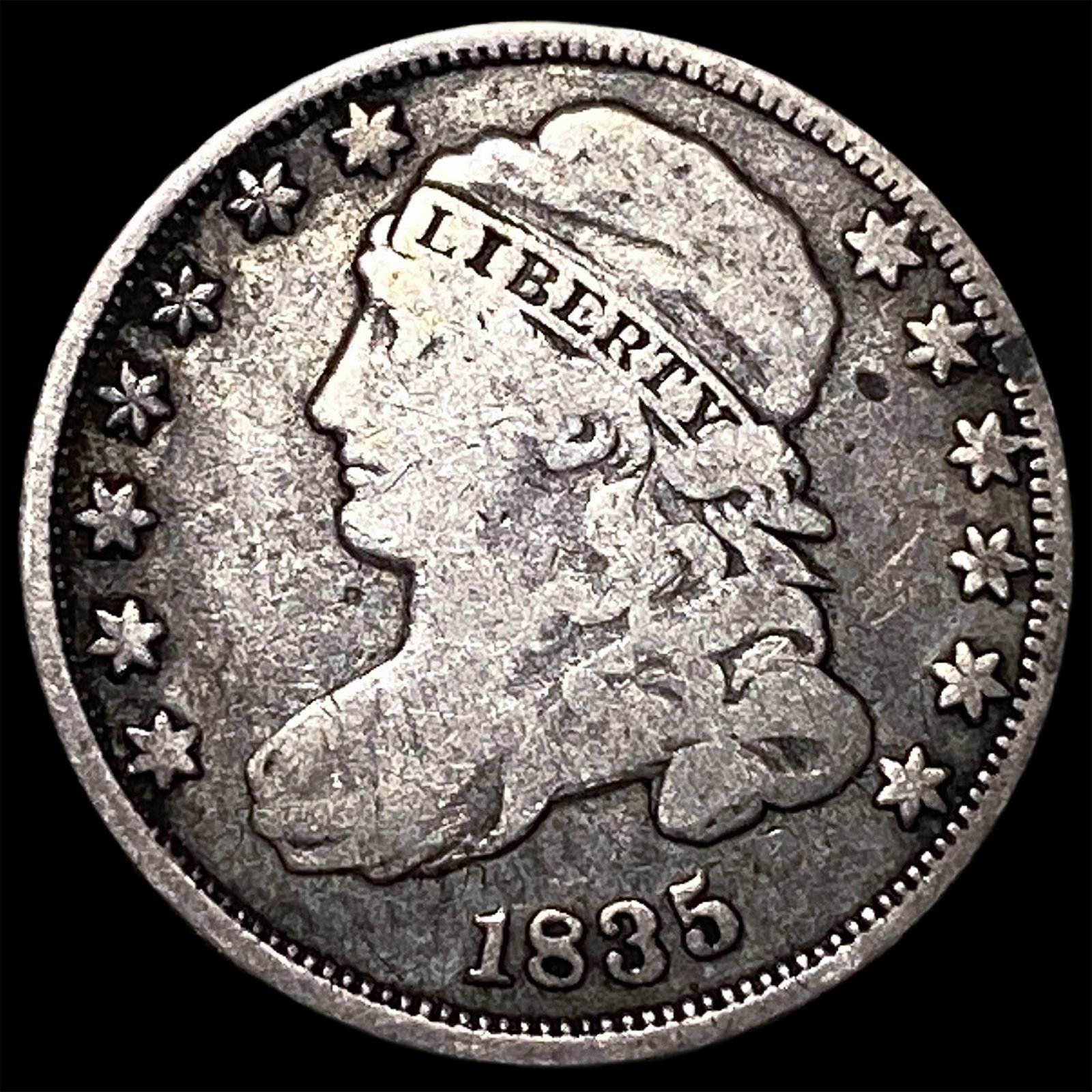 1835 Capped Bust Dime ABOUT UNCIRCULATED: 1835 Capped Bust Dime ABOUT UNCIRCULATED
