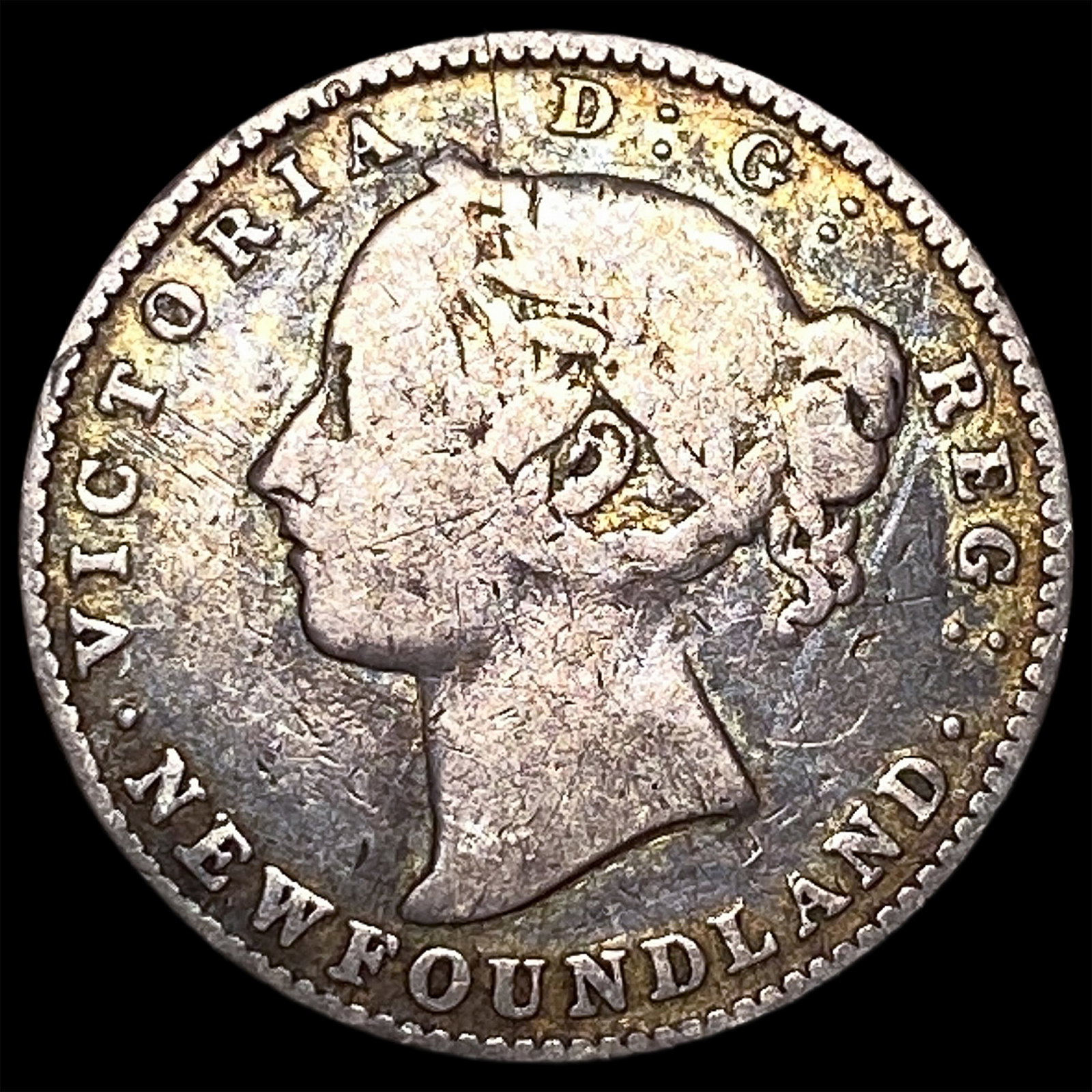 1894 Newfoundland Silver 10 Cents LIGHTLY CIRCULATED: 1894 Newfoundland Silver 10 Cents LIGHTLY CIRCULATED