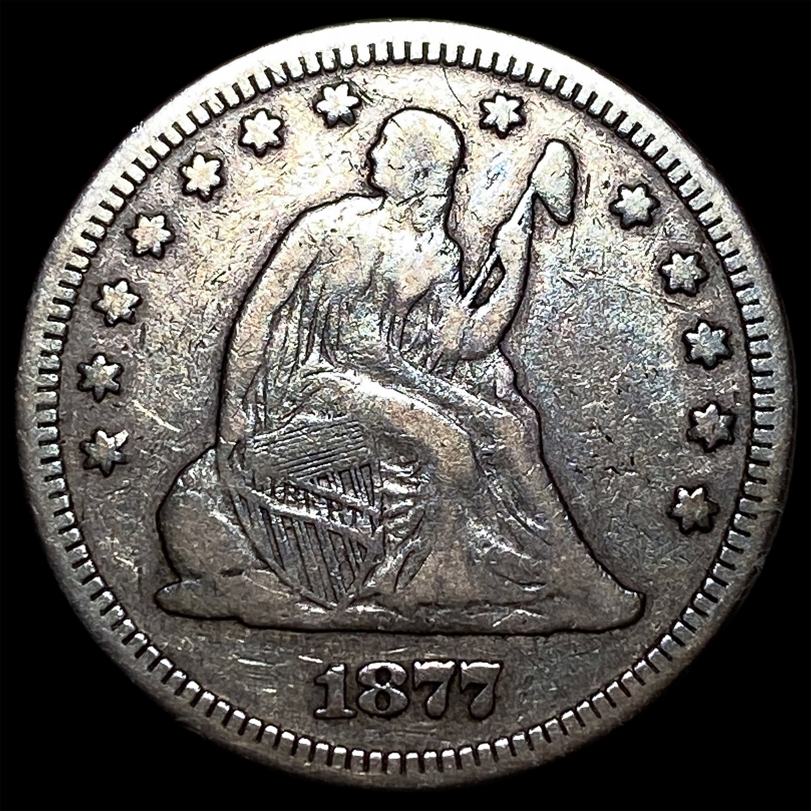 1877 Seated Liberty Quarter NEARLY UNCIRCULATED (1 of 2)