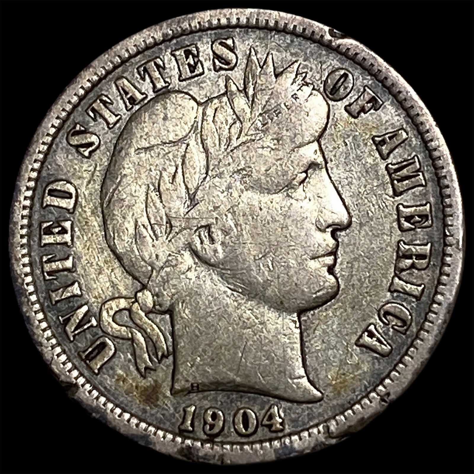 1904-S Silver Barber Dime HIGH GRADE (1 of 2)