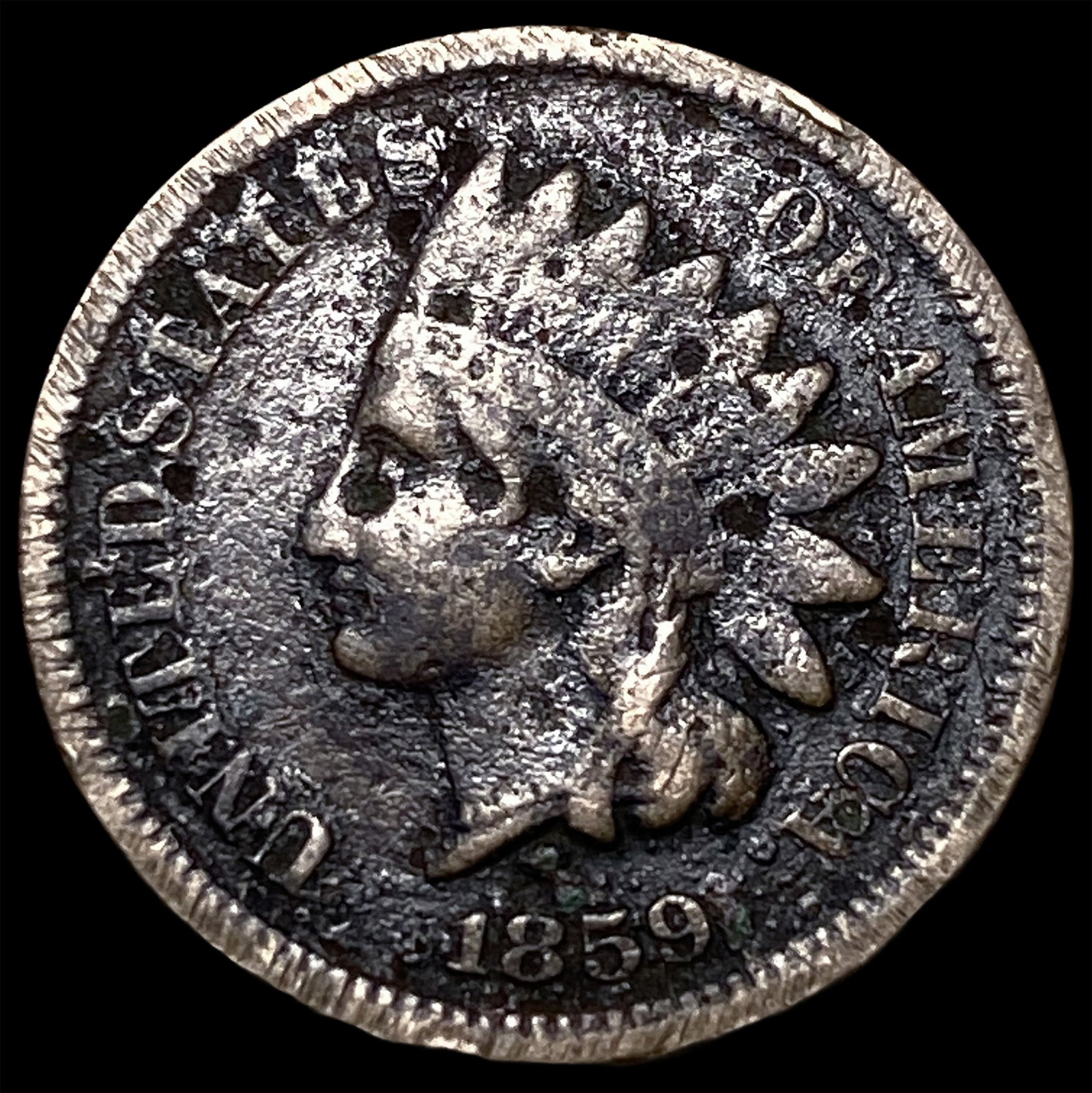 1859 Indian Head Cent ABOUT UNCIRCULATED (1 of 2)
