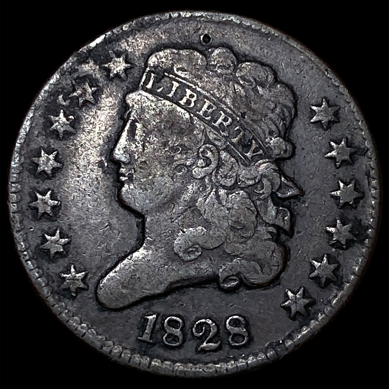 1828 Classic Head Half Cent CLOSELY UNCIRCULATED: 1828 Classic Head Half Cent CLOSELY UNCIRCULATED