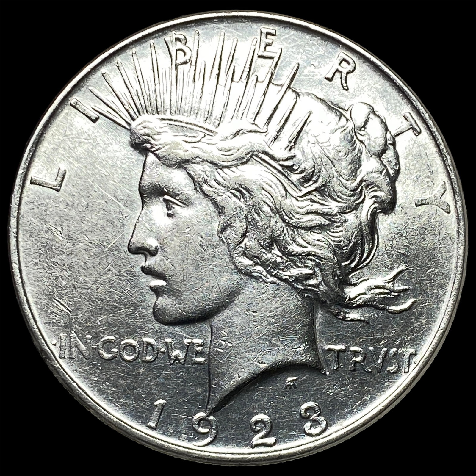 1923-D Silver Peace Dollar CHOICE AU: 1923-D Silver Peace Dollar CHOICE AU