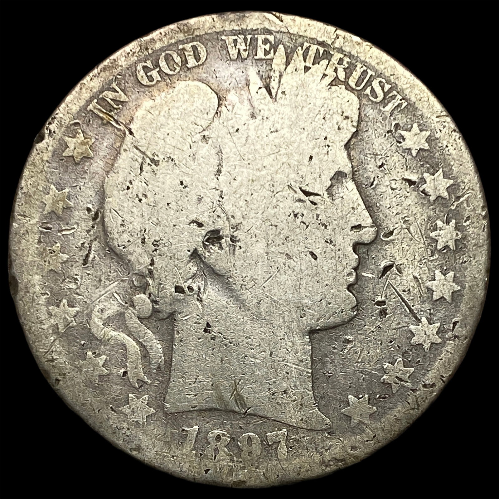 1897-O Silver Barber Half Dollar LIGHTLY CIRCULATED: 1897-O Silver Barber Half Dollar LIGHTLY CIRCULATED