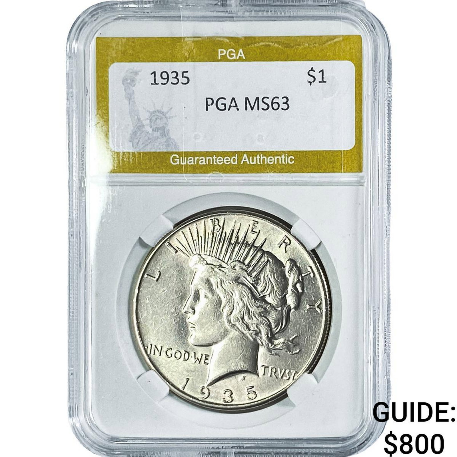 1935 Silver Peace Dollar PGA MS63 (1 of 2)