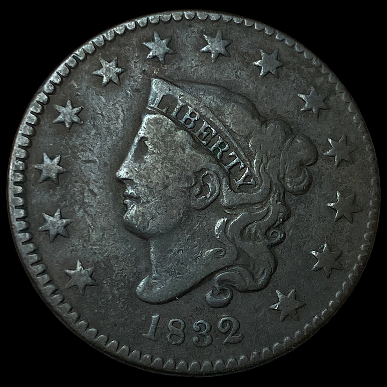 1832 Coronet Head Large Cent LIGHTLY CIRCULATED: 1832 Coronet Head Large Cent LIGHTLY CIRCULATED