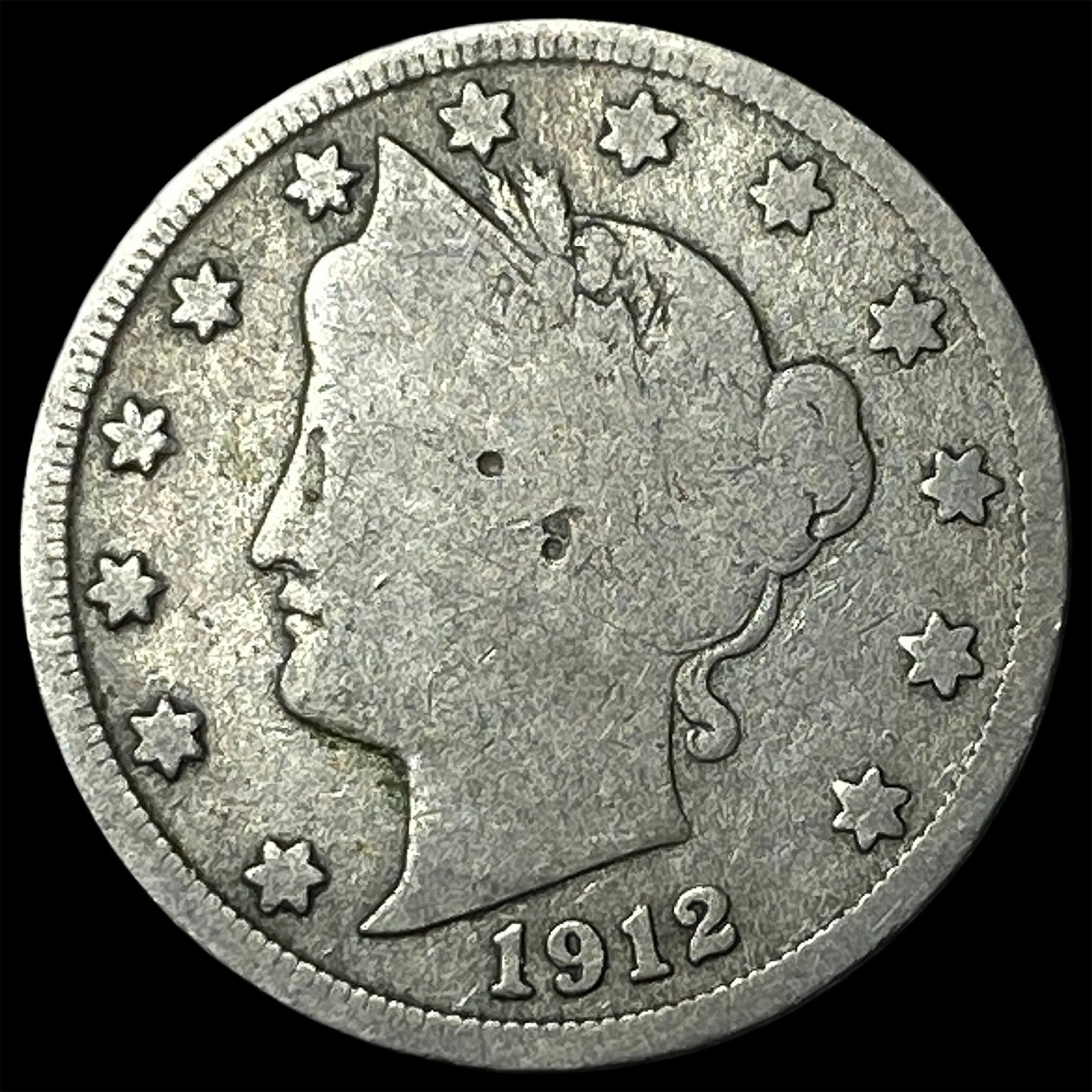 1912-S Liberty Head Nickel NICELY CIRCULATED: 1912-S Liberty Head Nickel NICELY CIRCULATED