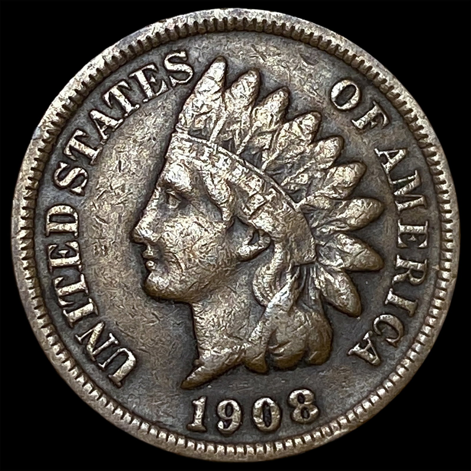 1908-S Indian Head Cent LIGHTLY CIRCULATED: 1908-S Indian Head Cent LIGHTLY CIRCULATED