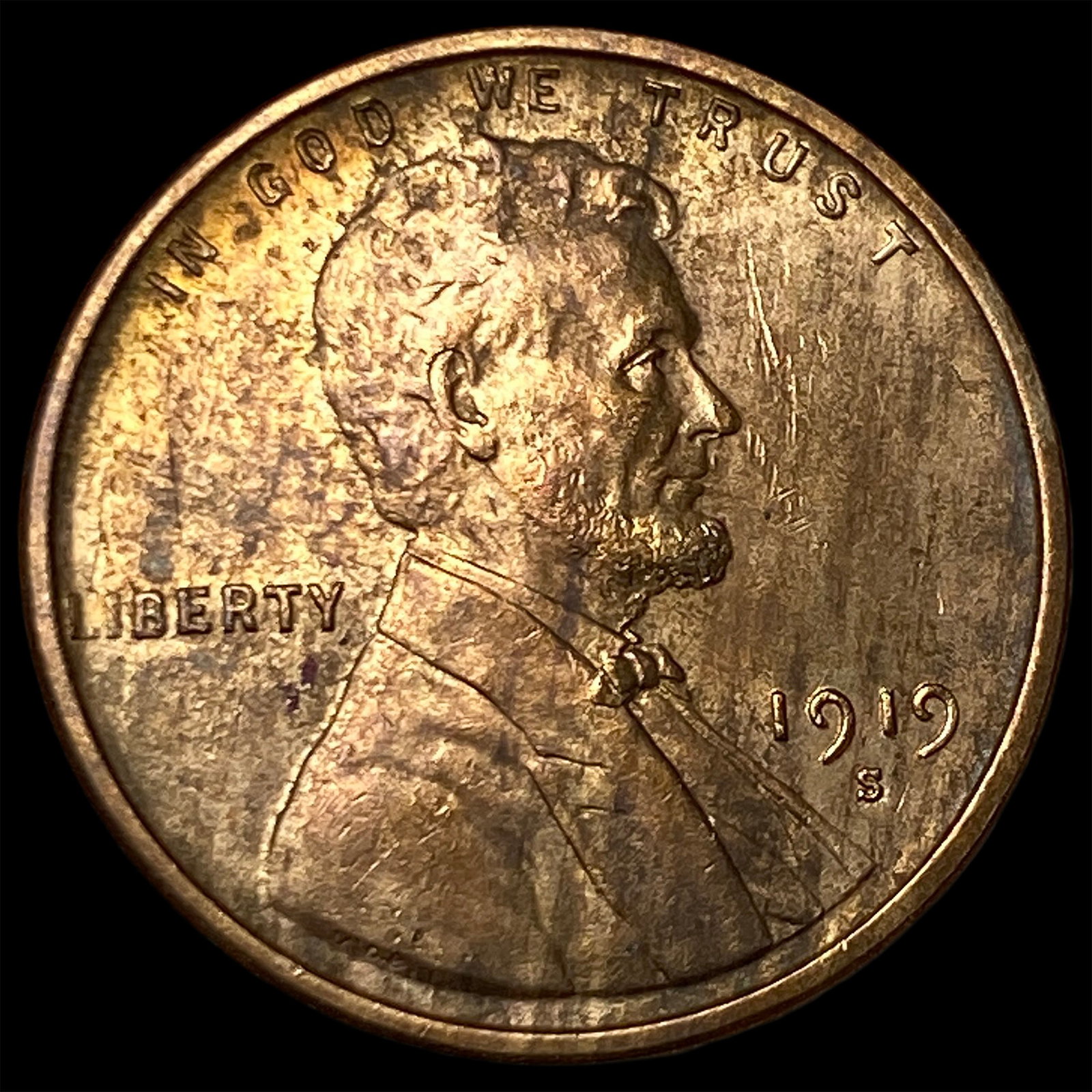 1919-S Lincoln Wheat Cent UNCIRCULATED: 1919-S Lincoln Wheat Cent UNCIRCULATED