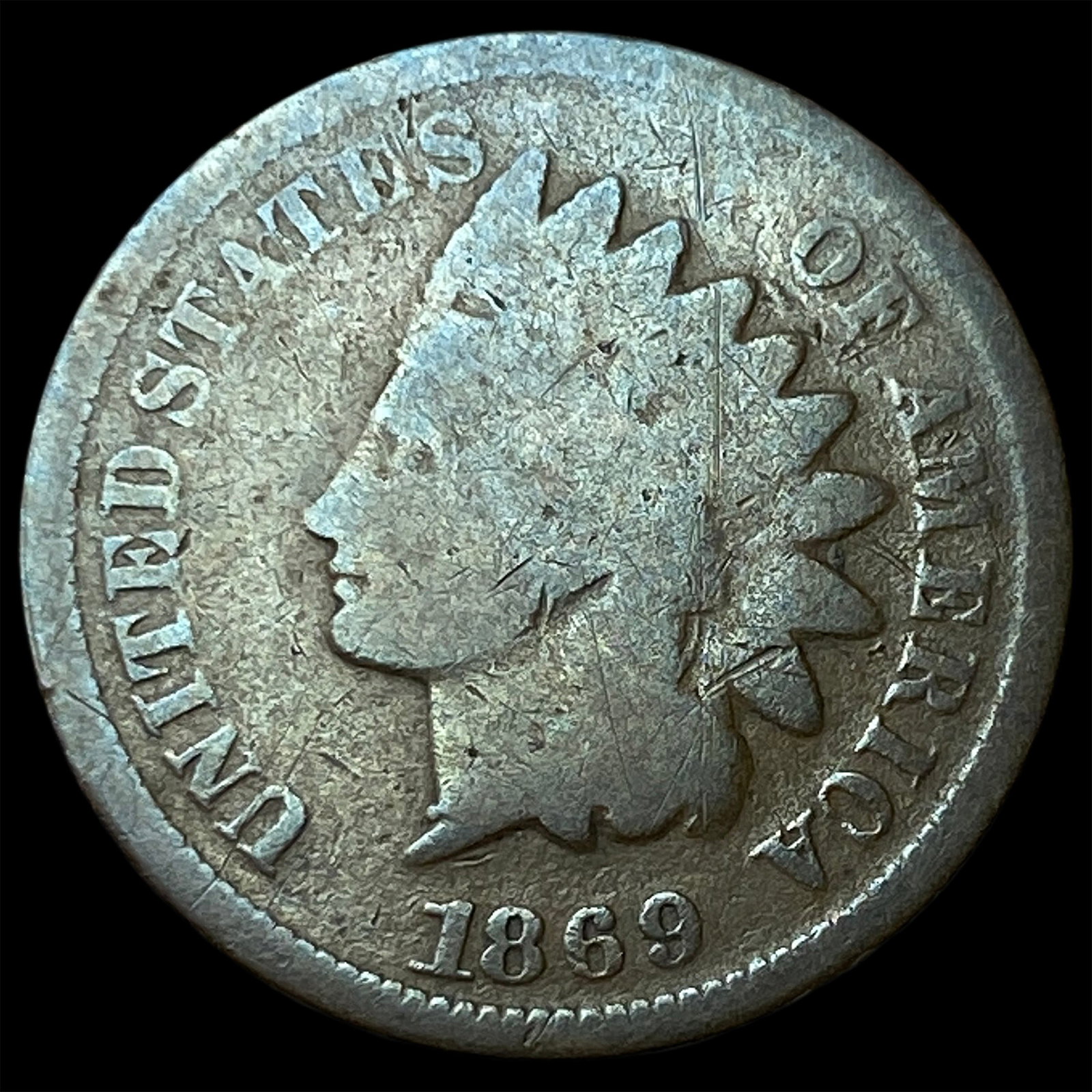1869 Indian Head Cent NICELY CIRCULATED: 1869 Indian Head Cent NICELY CIRCULATED