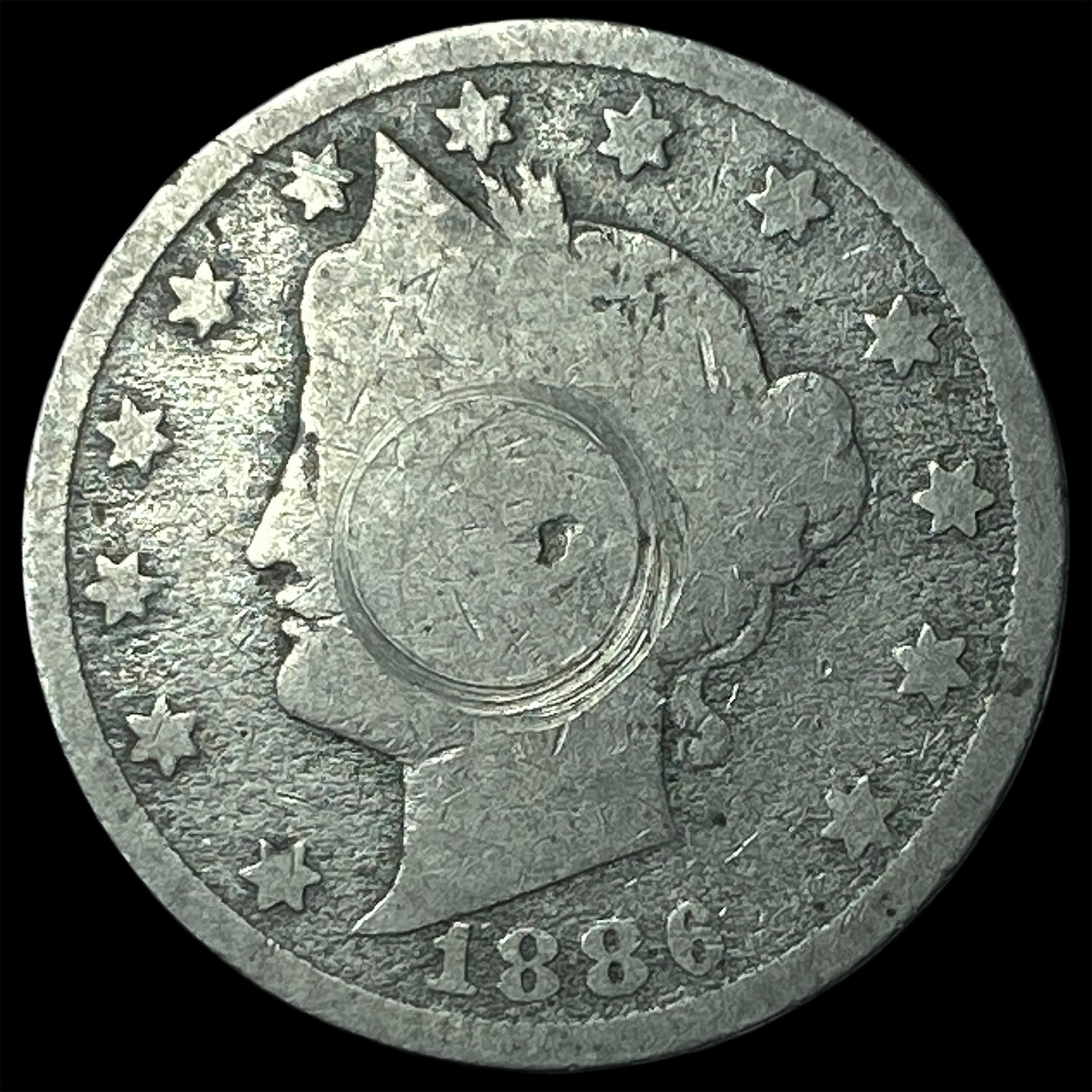 1886 Liberty Head Nickel NICELY CIRCULATED (1 of 2)