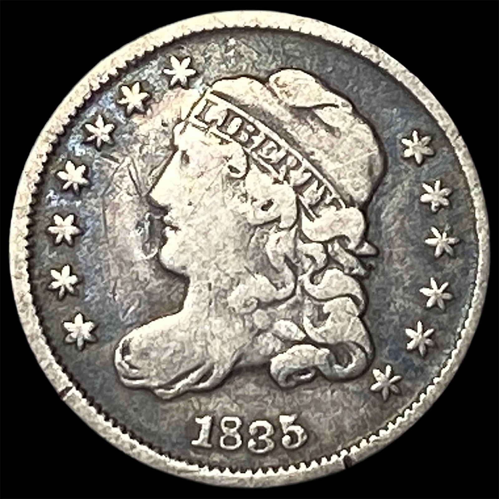 1835 Capped Bust Half Dime LIGHTLY CIRCULATED: 1835 Capped Bust Half Dime LIGHTLY CIRCULATED