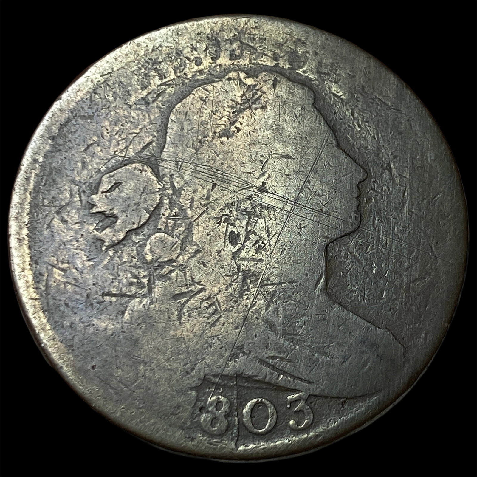 1803 Draped Bust Large Cent NICELY CIRCULATED: 1803 Draped Bust Large Cent NICELY CIRCULATED