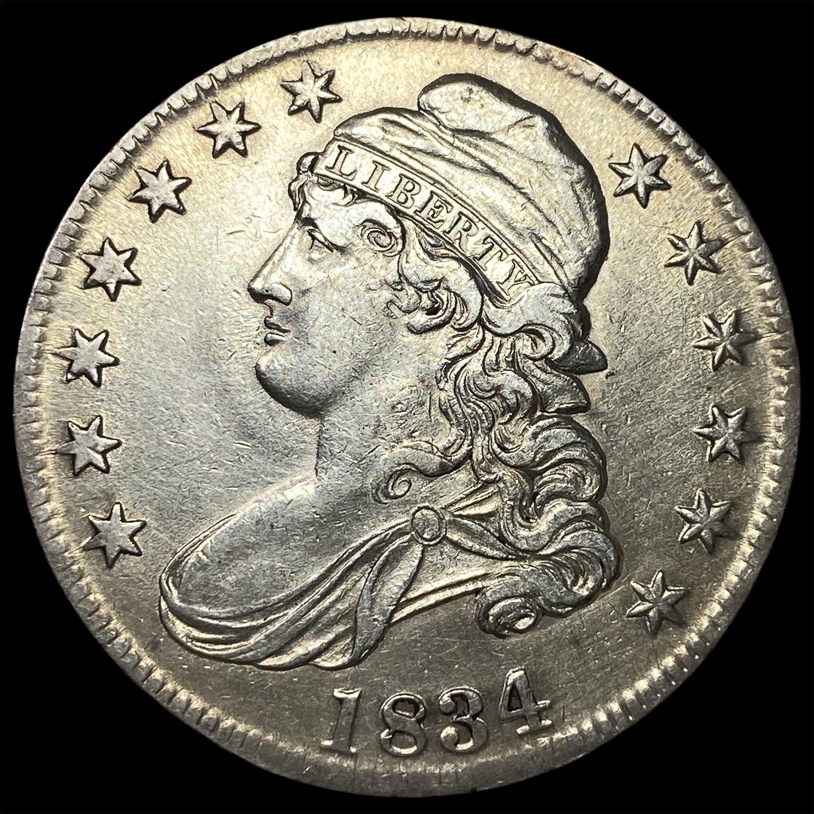 1834 Capped Bust Half Dollar CHOICE AU: 1834 Capped Bust Half Dollar CHOICE AU