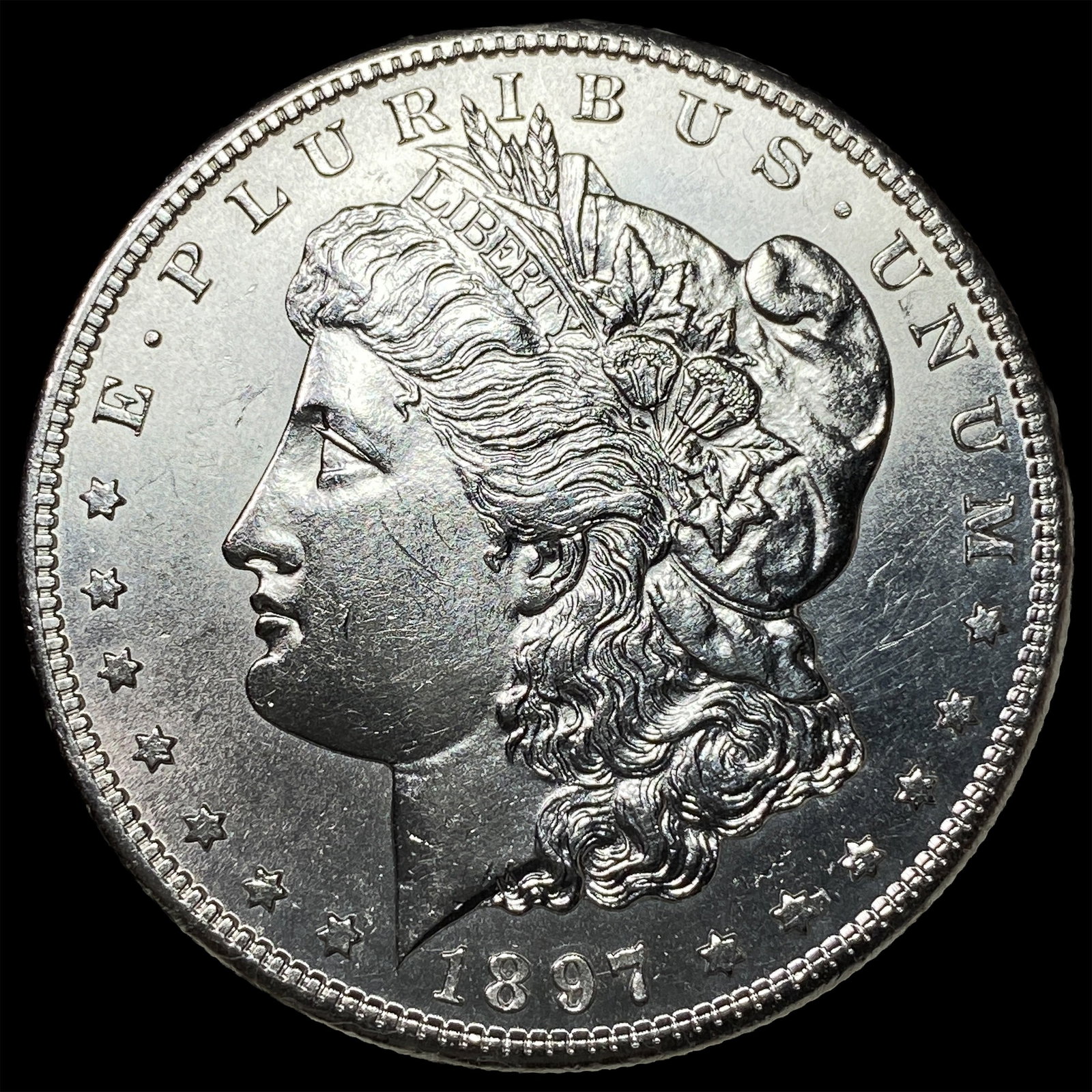 1897-S Silver Morgan Dollar CHOICE BU: 1897-S Silver Morgan Dollar CHOICE BU