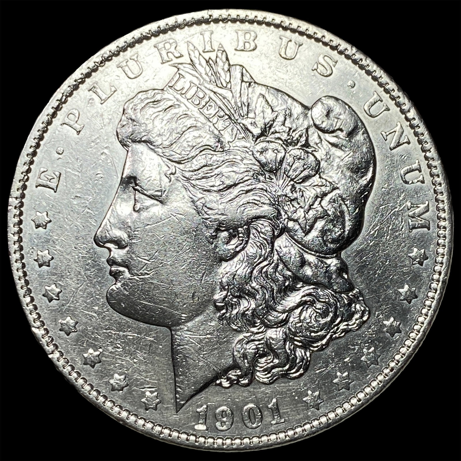 1901 Morgan Silver Dollar CLOSELY UNCIRCULATED: 1901 Morgan Silver Dollar CLOSELY UNCIRCULATED