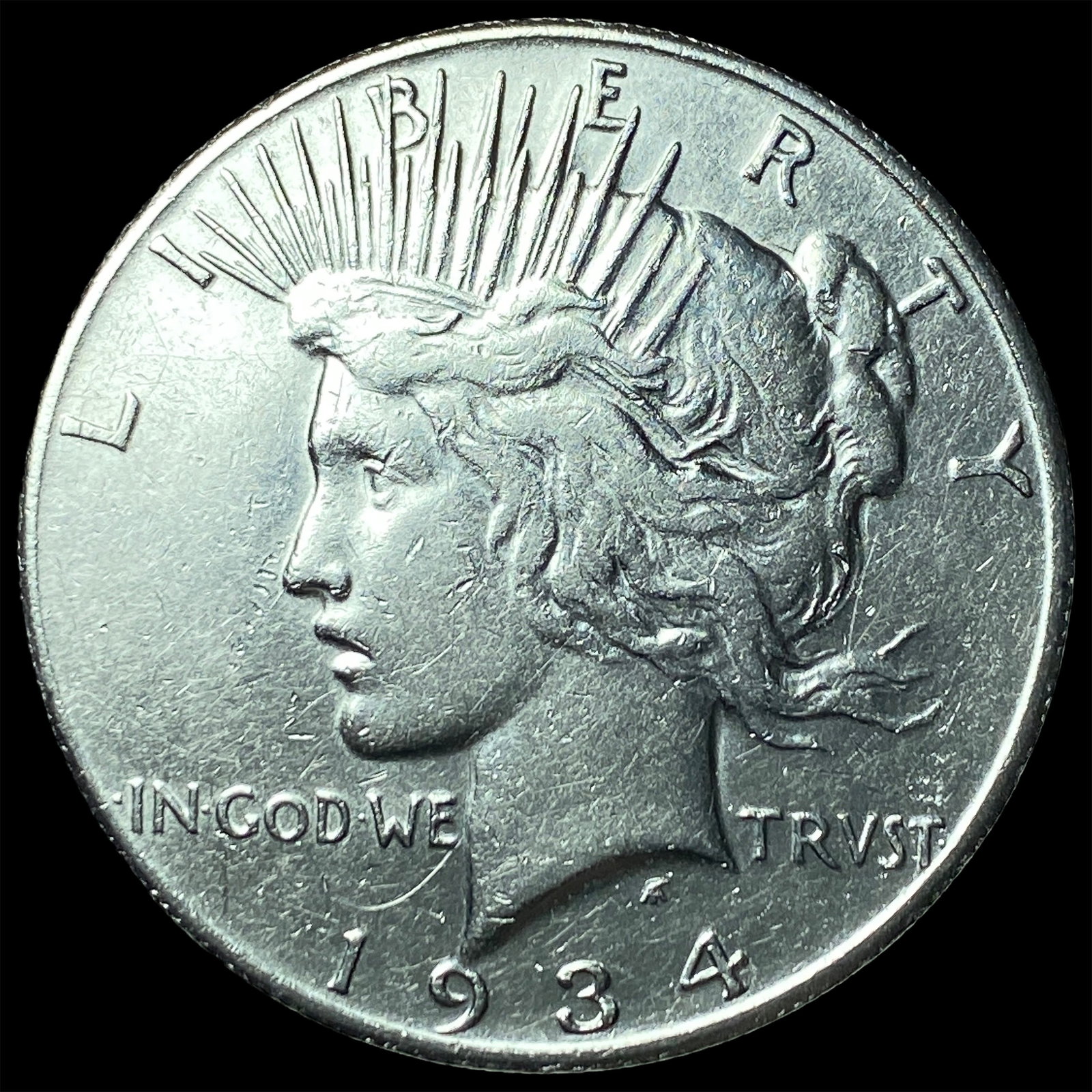 1934-S Peace Silver Dollar CLOSELY UNCIRCULATED: 1934-S Peace Silver Dollar CLOSELY UNCIRCULATED