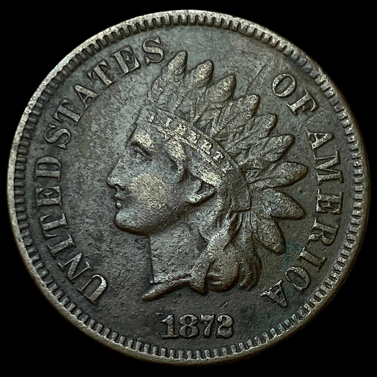 1872 Indian Head Cent CLOSELY UNCIRCULATED (1 of 2)