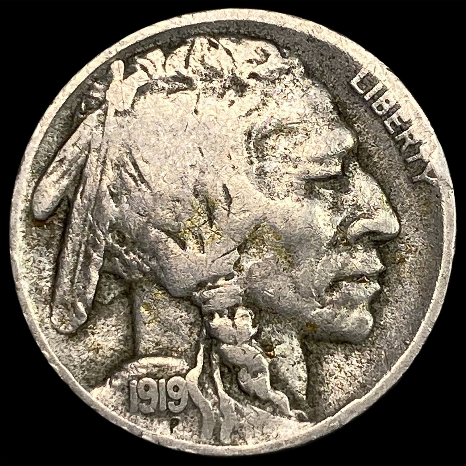 1919-D Buffalo Nickel NEARLY UNCIRCULATED: 1919-D Buffalo Nickel NEARLY UNCIRCULATED