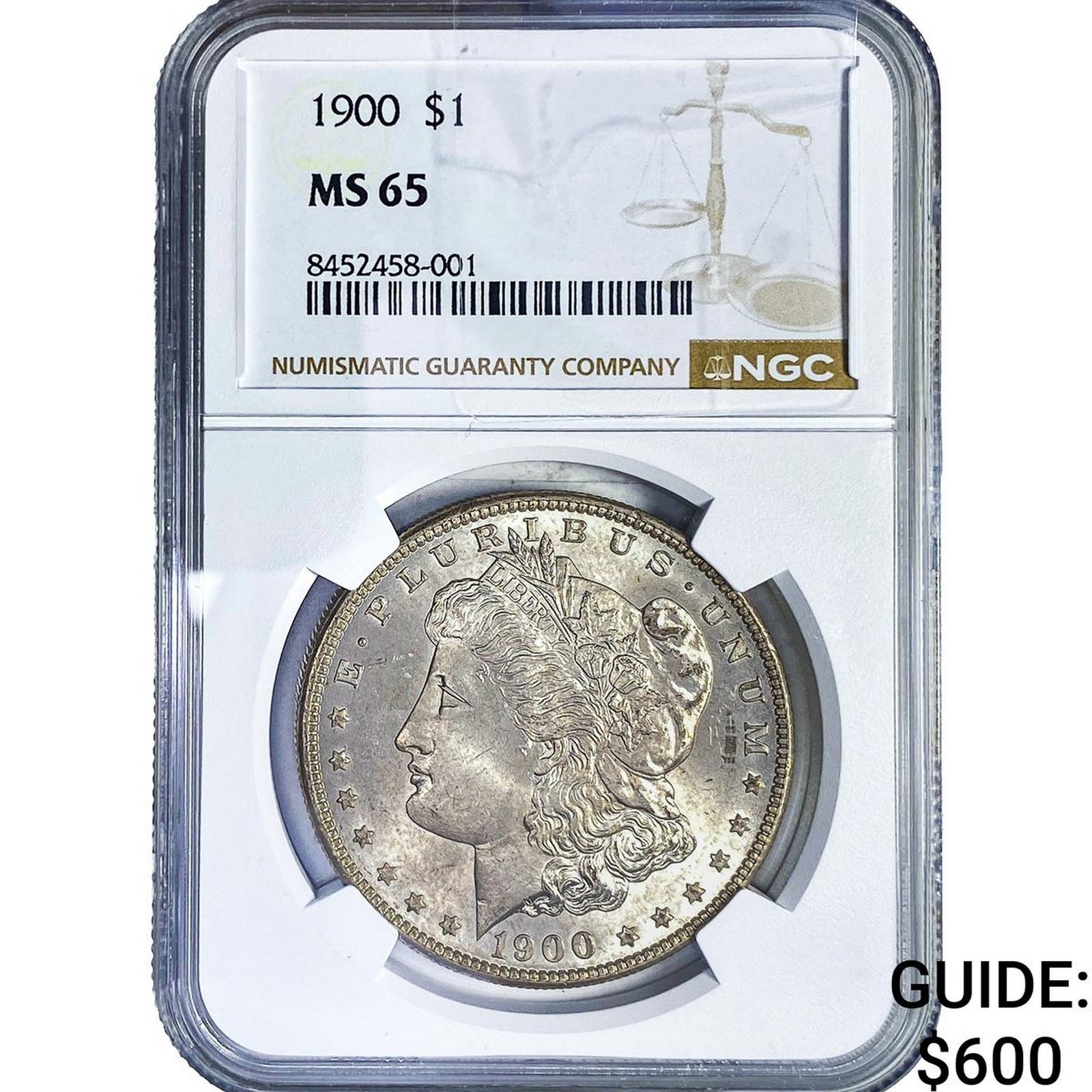 1900 Morgan Silver Dollar NGC MS65: 1900 Morgan Silver Dollar NGC MS65