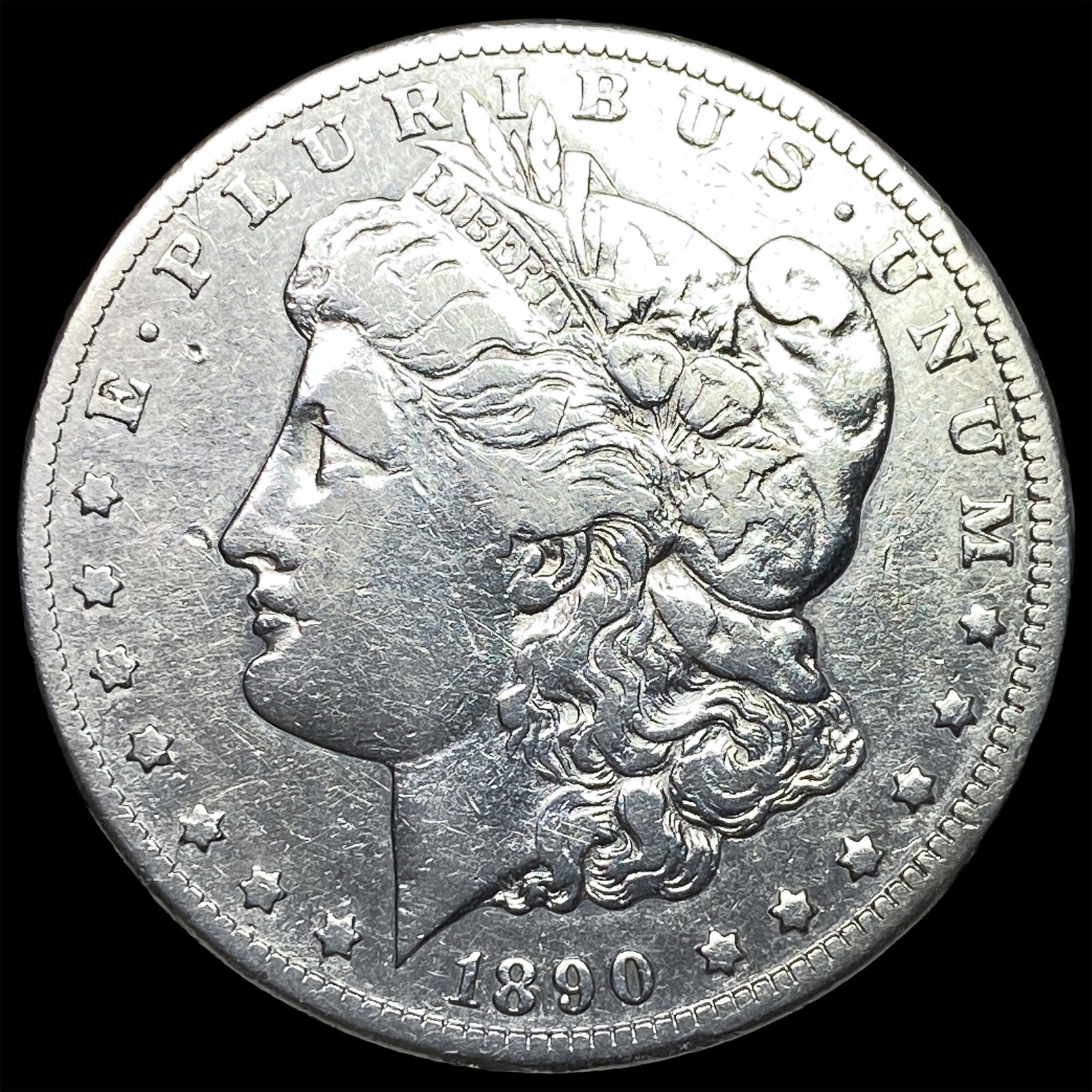 1890-CC Silver Morgan Dollar LIGHTLY CIRCULATED: 1890-CC Silver Morgan Dollar LIGHTLY CIRCULATED