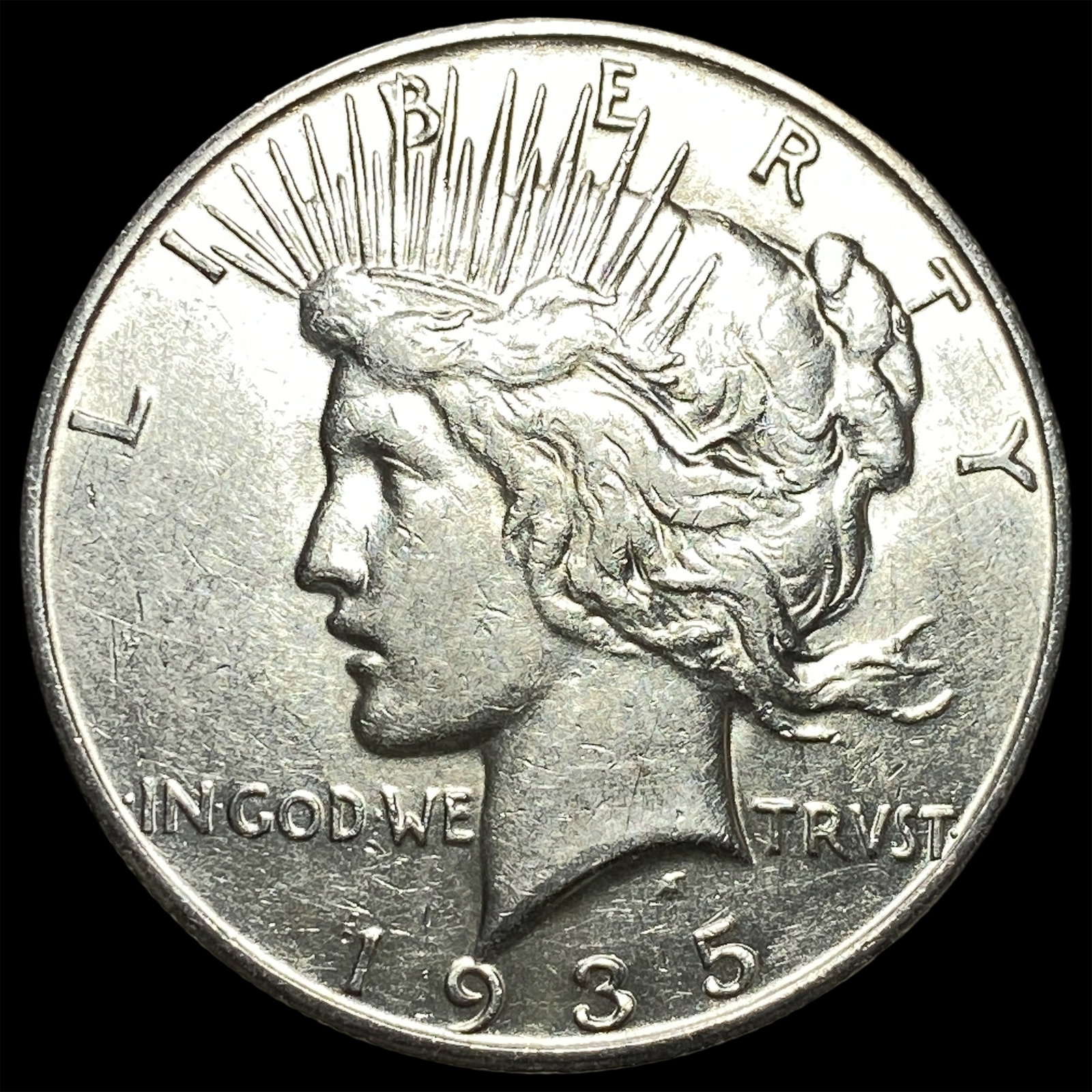 1935-S Silver Peace Dollar CLOSELY UNCIRCULATED: 1935-S Silver Peace Dollar CLOSELY UNCIRCULATED
