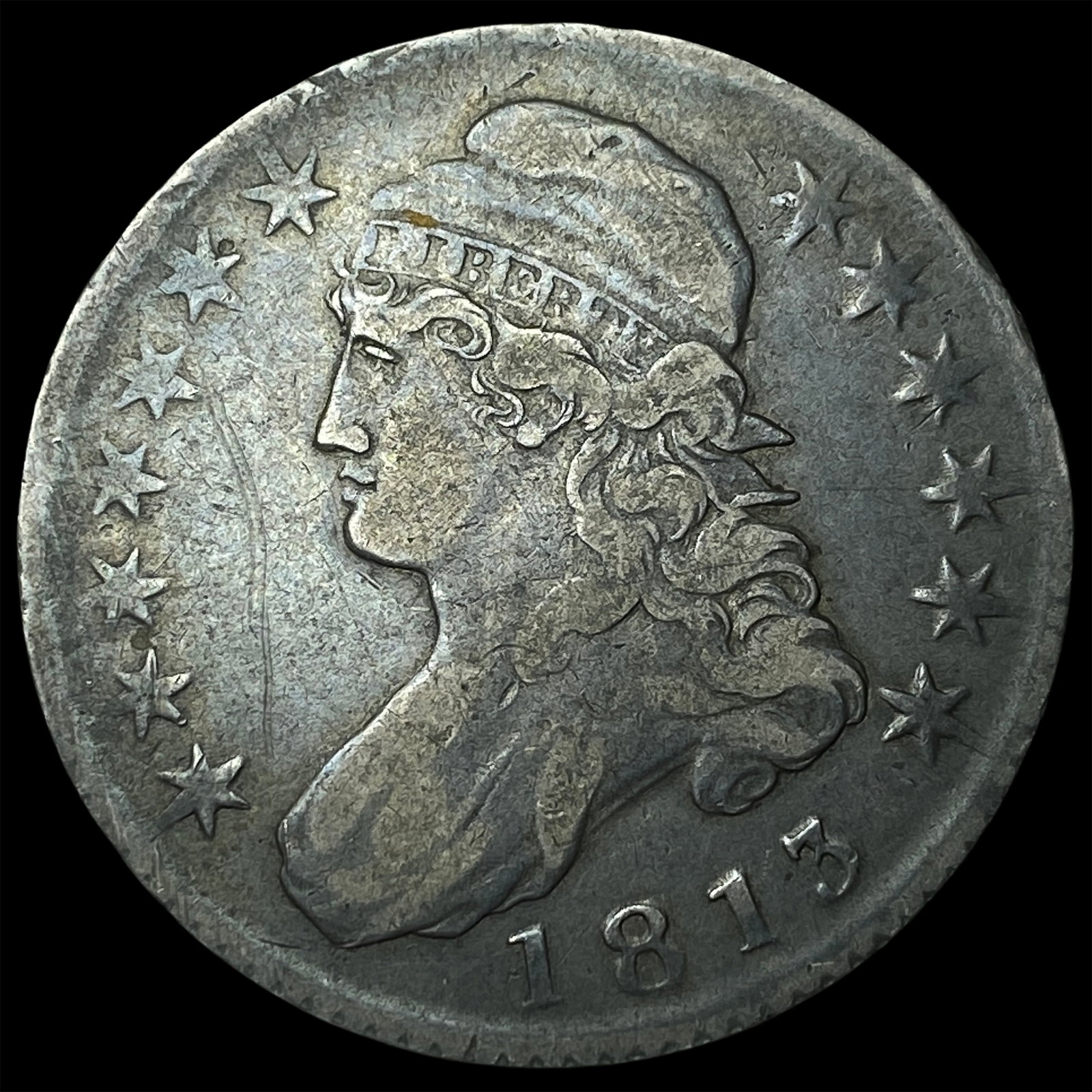 1813 Capped Bust Half Dollar NEARLY UNCIRCULATED: 1813 Capped Bust Half Dollar NEARLY UNCIRCULATED