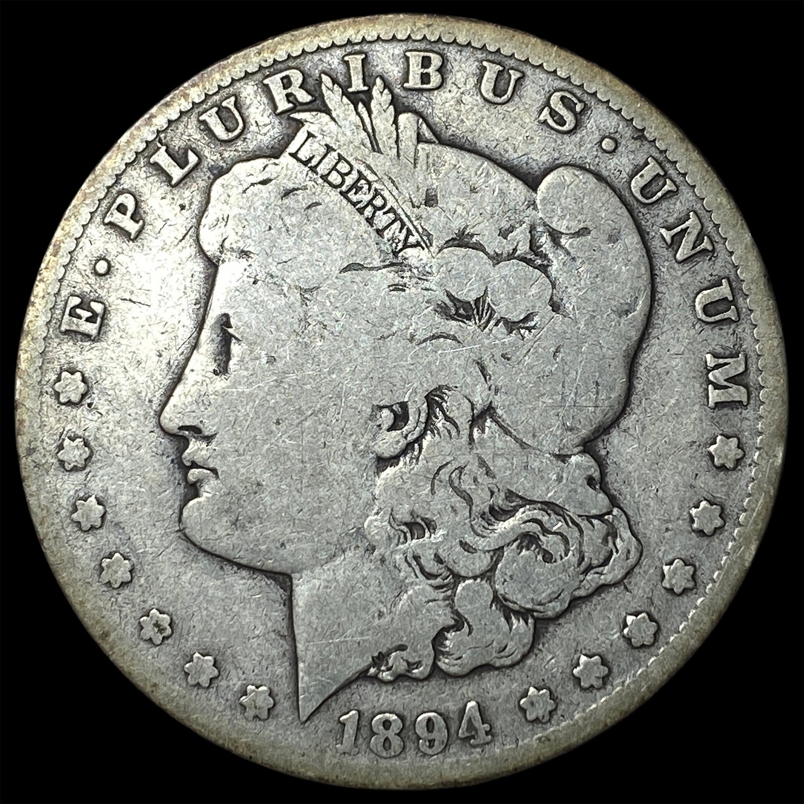 1894-S Silver Morgan Dollar NEARLY UNCIRCULATED: 1894-S Silver Morgan Dollar NEARLY UNCIRCULATED