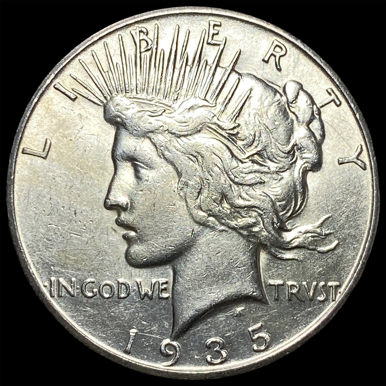 1935-S Peace Silver Dollar CLOSELY UNCIRCULATED: 1935-S Peace Silver Dollar CLOSELY UNCIRCULATED