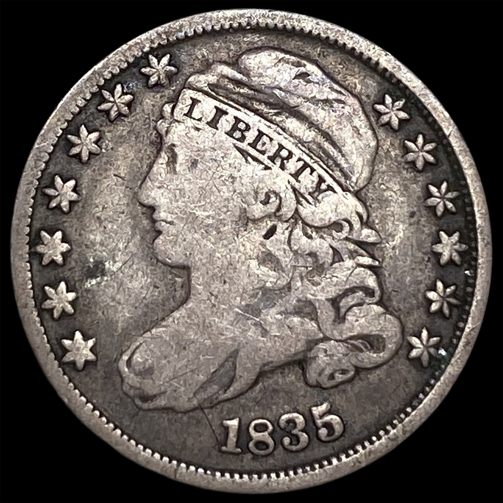 1835 Silver Capped Bust Dime LIGHTLY CIRCULATED: 1835 Silver Capped Bust Dime LIGHTLY CIRCULATED