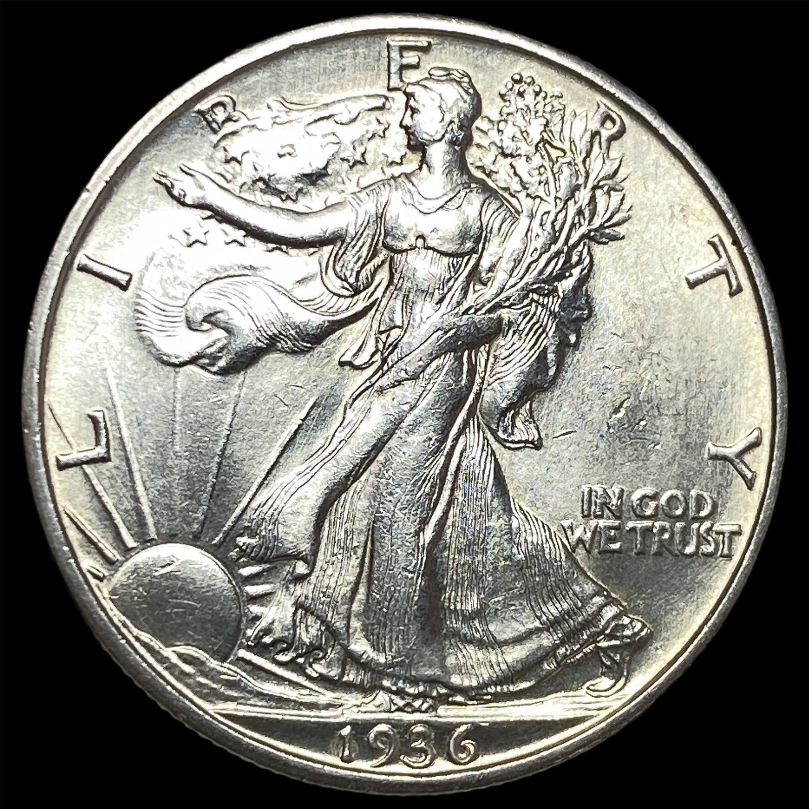 1936-S Silver Walking Liberty Half Dollar UNCIRCULATED: 1936-S Silver Walking Liberty Half Dollar UNCIRCULATED