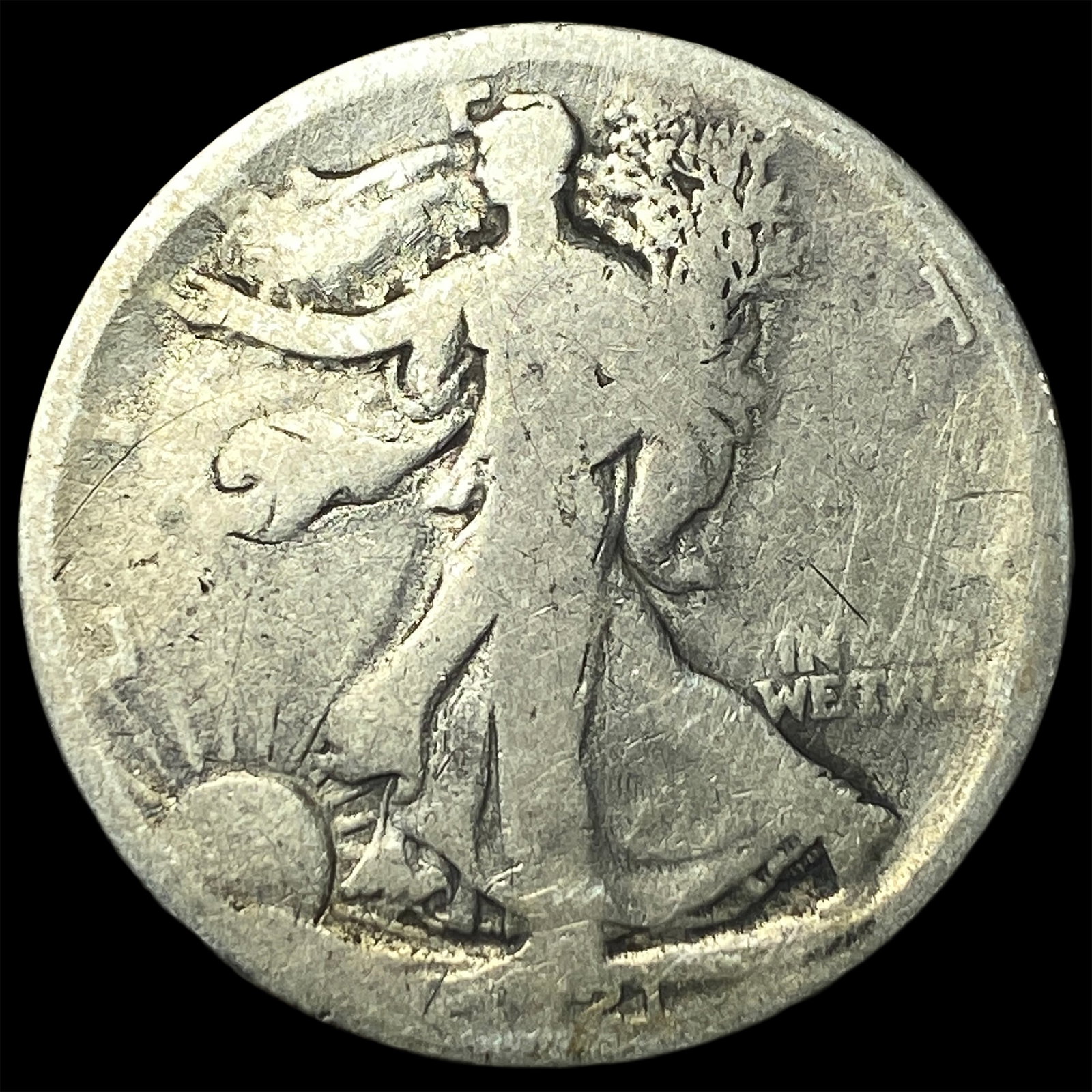 1921 Walking Liberty Half Dollar LIGHTLY CIRCULATED: 1921 Walking Liberty Half Dollar LIGHTLY CIRCULATED
