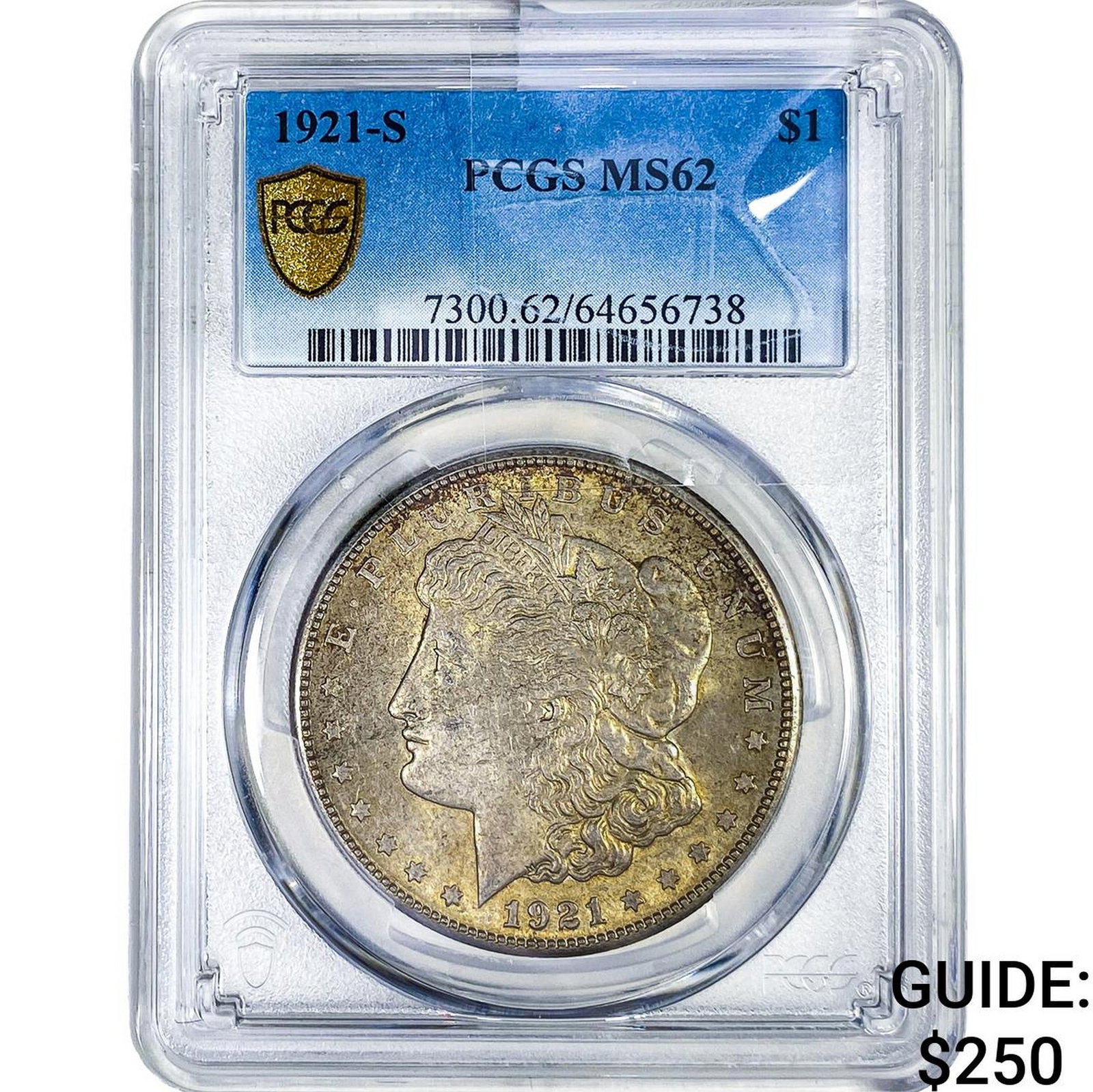 1921-S Morgan Silver Dollar PCGS MS62: 1921-S Morgan Silver Dollar PCGS MS62