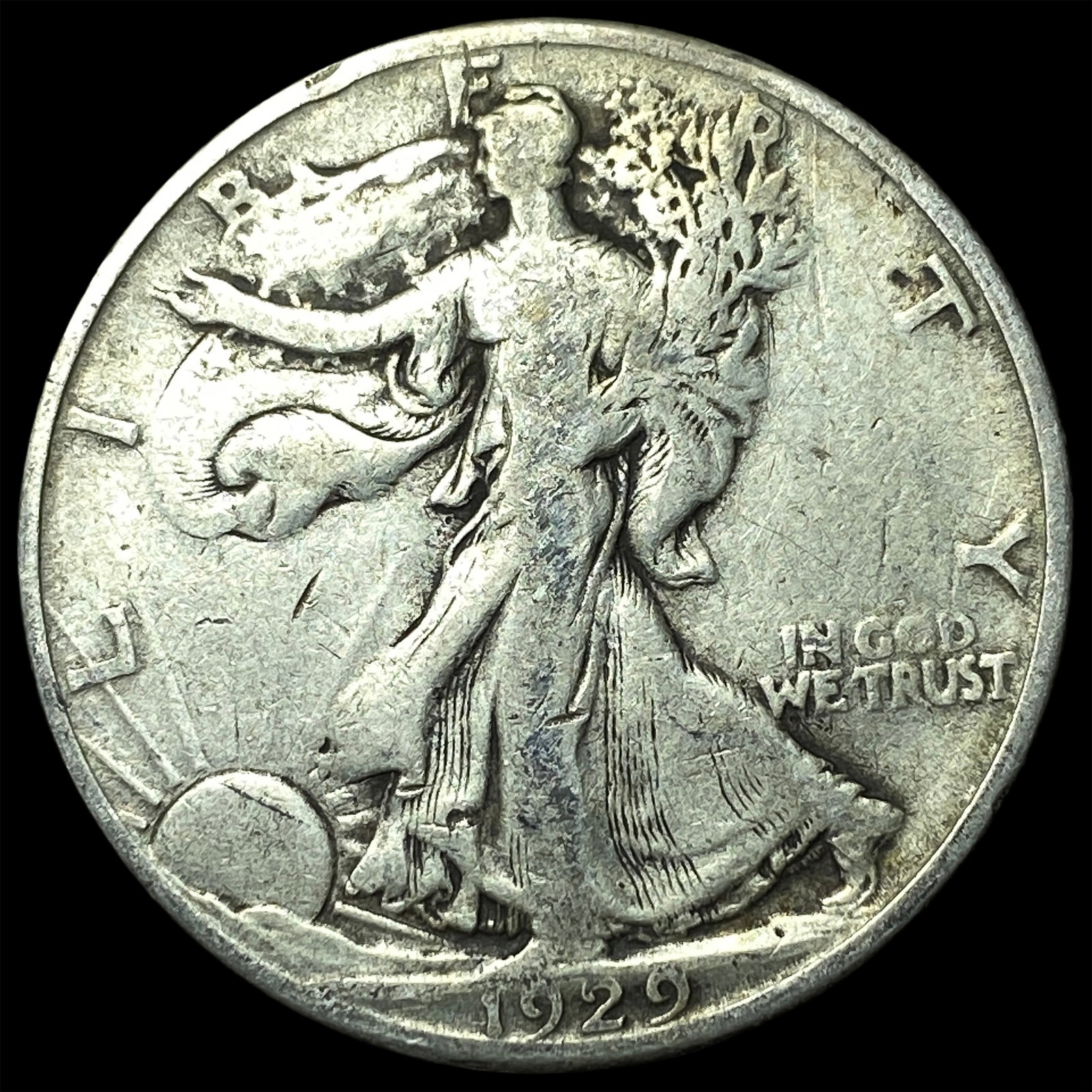 1929-S Walking Liberty Half Dollar CLOSELY UNCIRCULATED: 1929-S Walking Liberty Half Dollar CLOSELY UNCIRCULATED