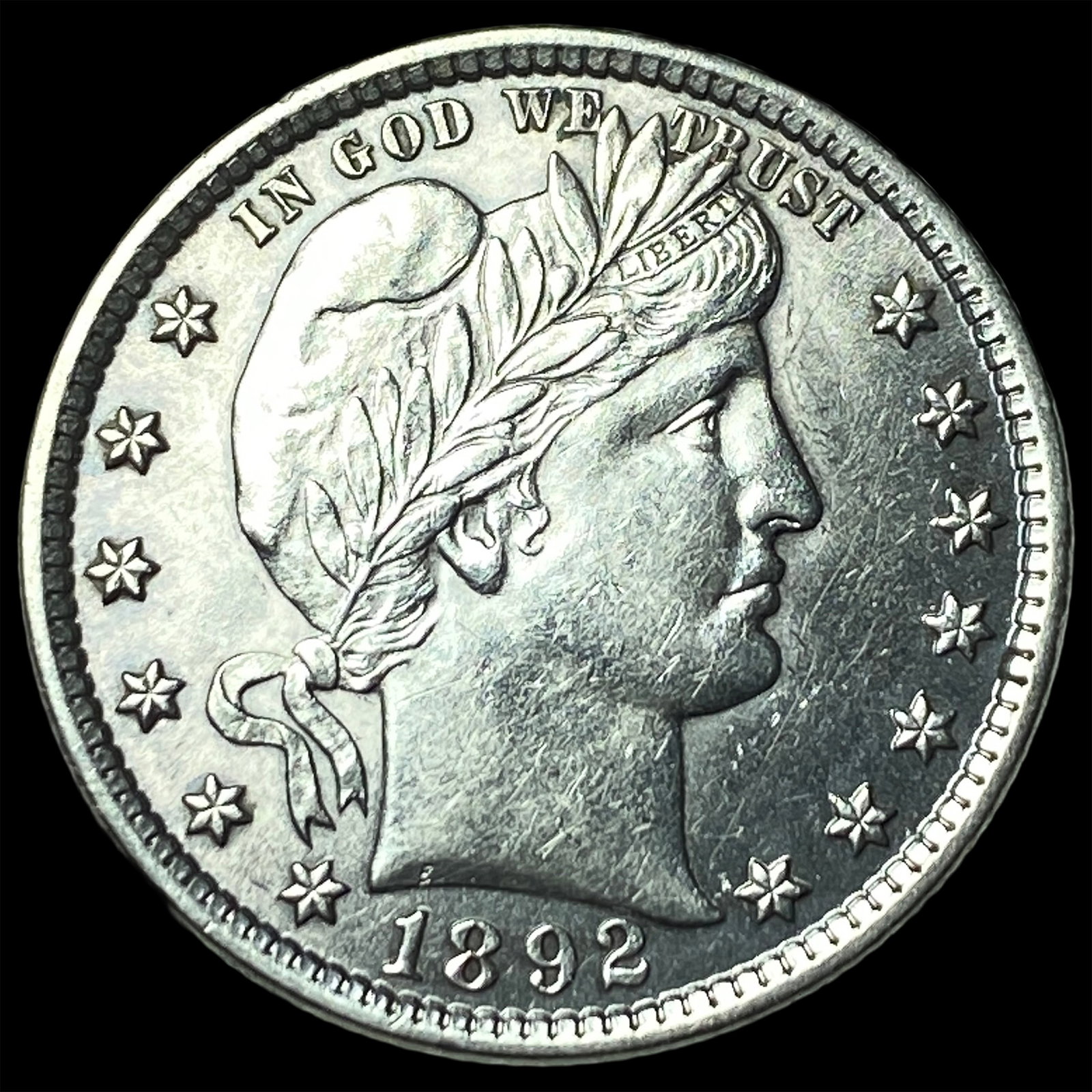 1892 Silver Barber Quarter UNCIRCULATED: 1892 Silver Barber Quarter UNCIRCULATED