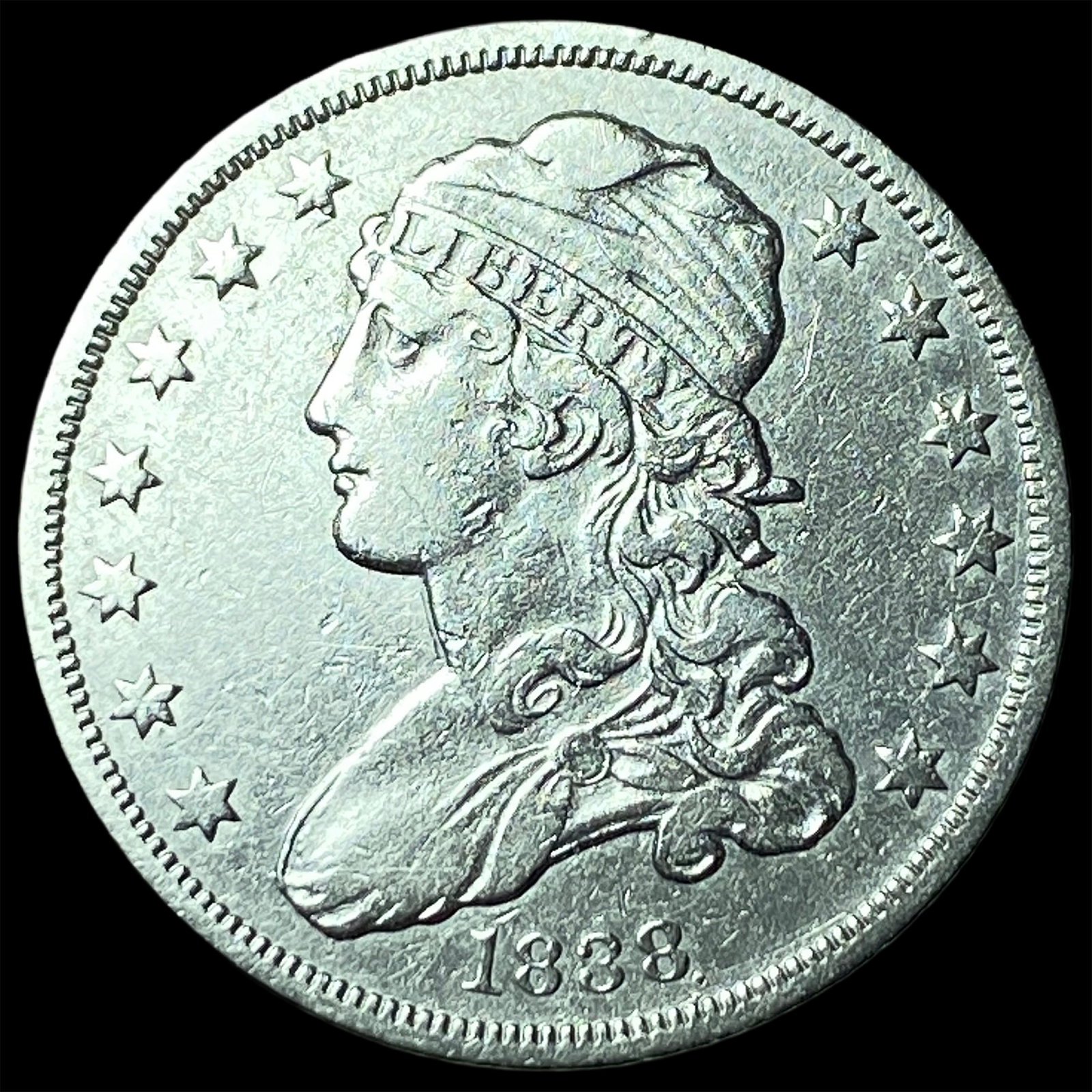 1838 Capped Bust Quarter CLOSELY UNCIRCULATED (1 of 2)