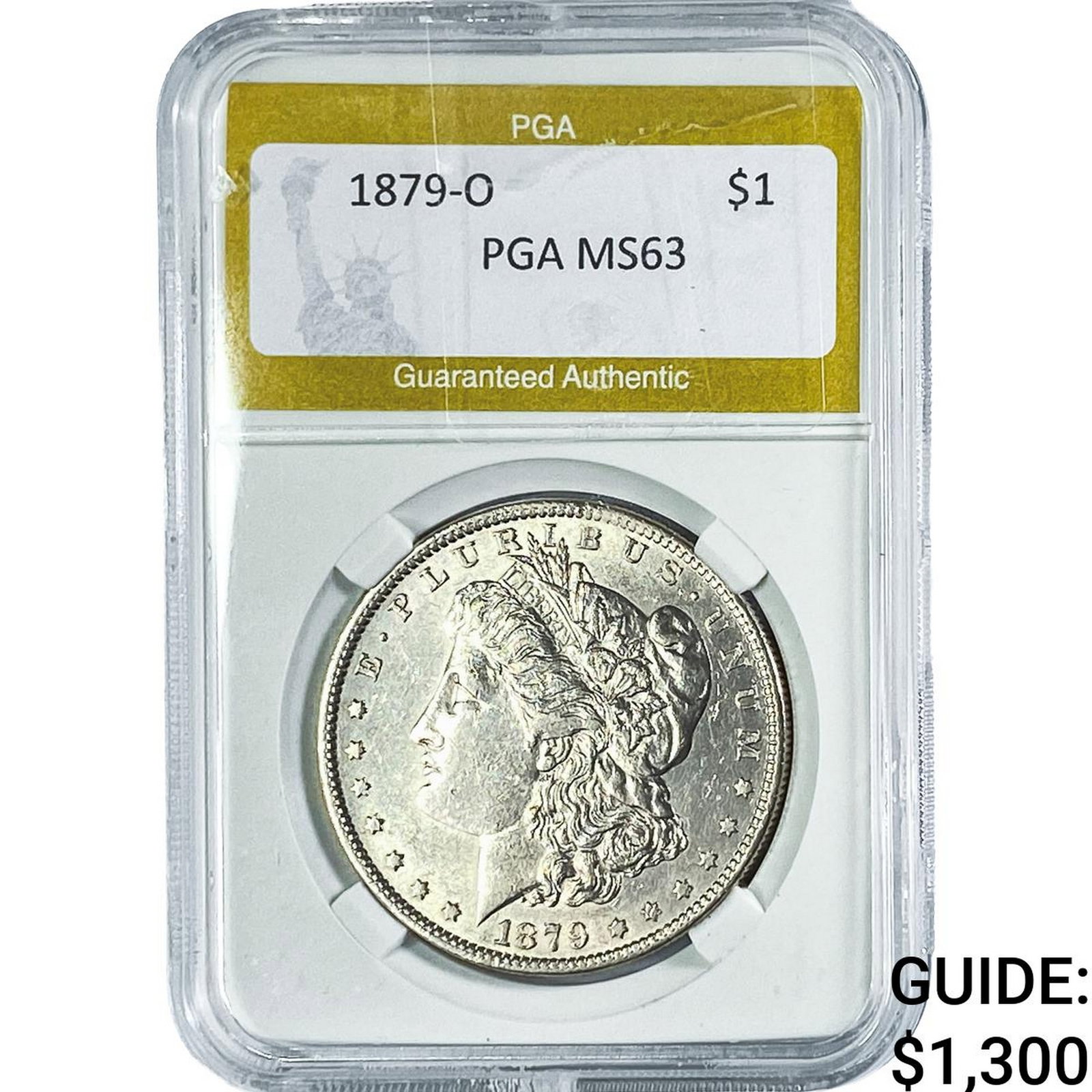 1879-O Morgan Silver Dollar PGA MS63: 1879-O Morgan Silver Dollar PGA MS63