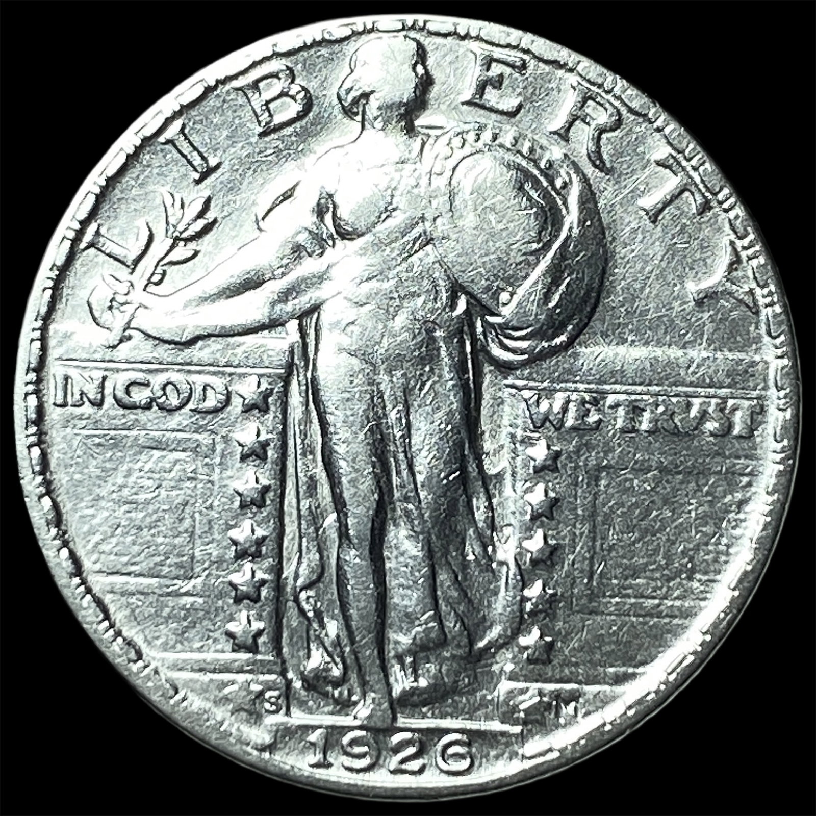 1926-S Silver Standing Liberty Quarter UNCIRCULATED: 1926-S Silver Standing Liberty Quarter UNCIRCULATED