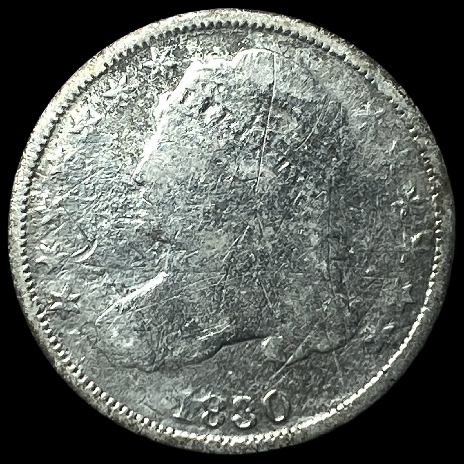 1830 Silver Capped Bust Dime UNCIRCULATED (1 of 2)