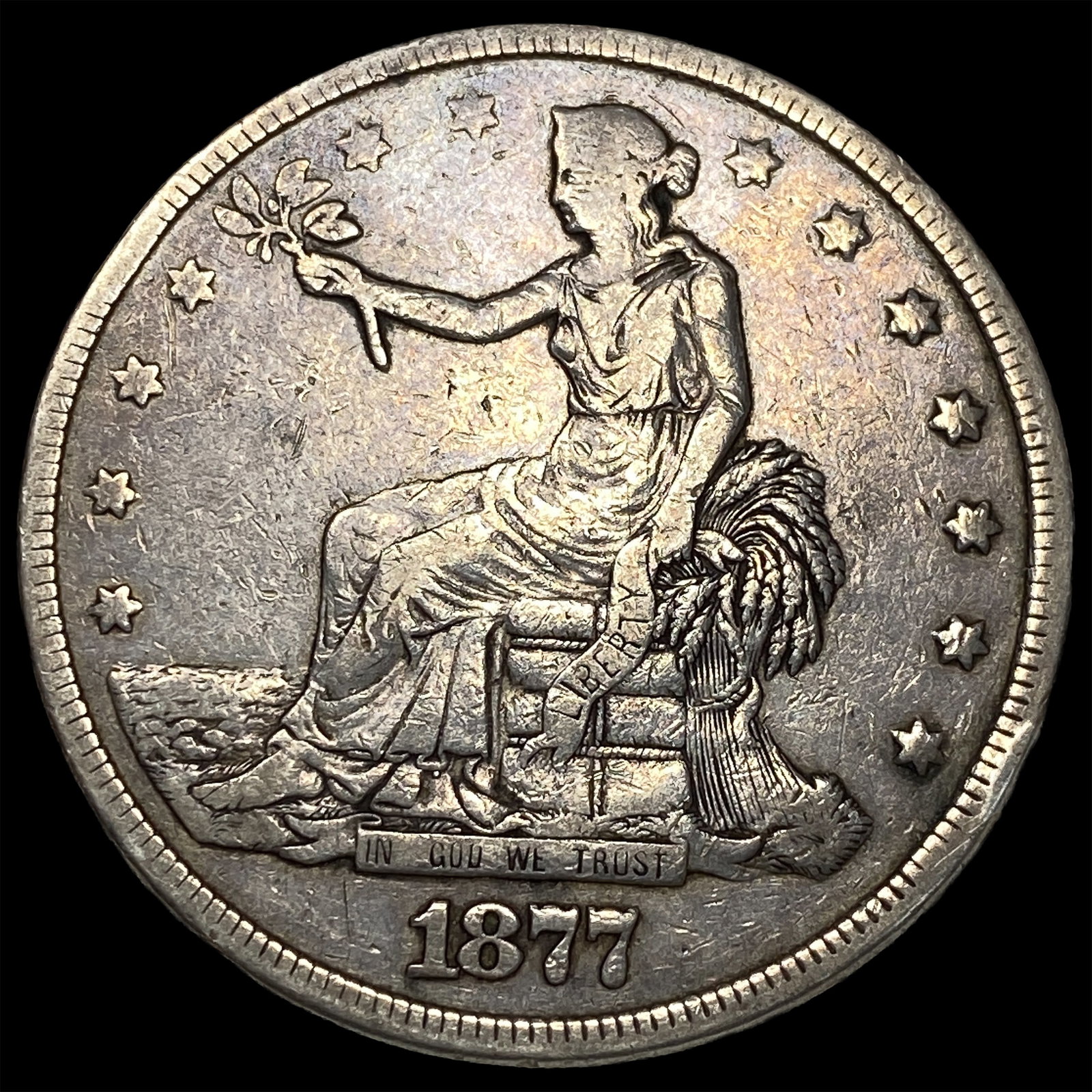 1877 Silver Trade Dollar LIGHTLY CIRCULATED: 1877 Silver Trade Dollar LIGHTLY CIRCULATED