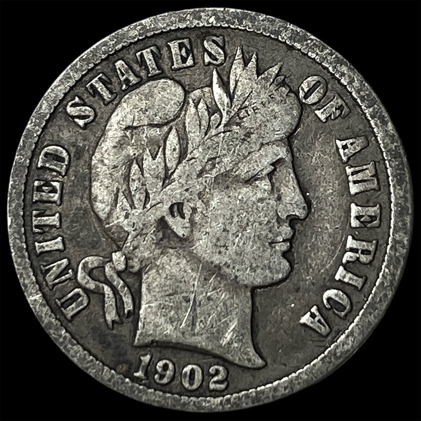 1902-O Silver Barber Dime LIGHTLY CIRCULATED: 1902-O Silver Barber Dime LIGHTLY CIRCULATED