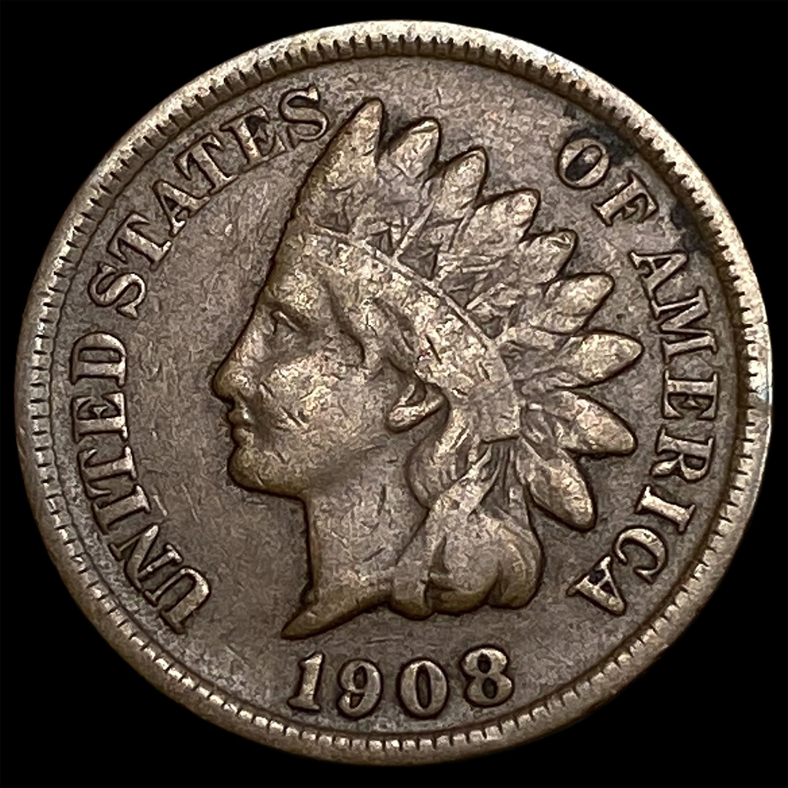 1908-S Indian Head Cent LIGHTLY CIRCULATED: 1908-S Indian Head Cent LIGHTLY CIRCULATED