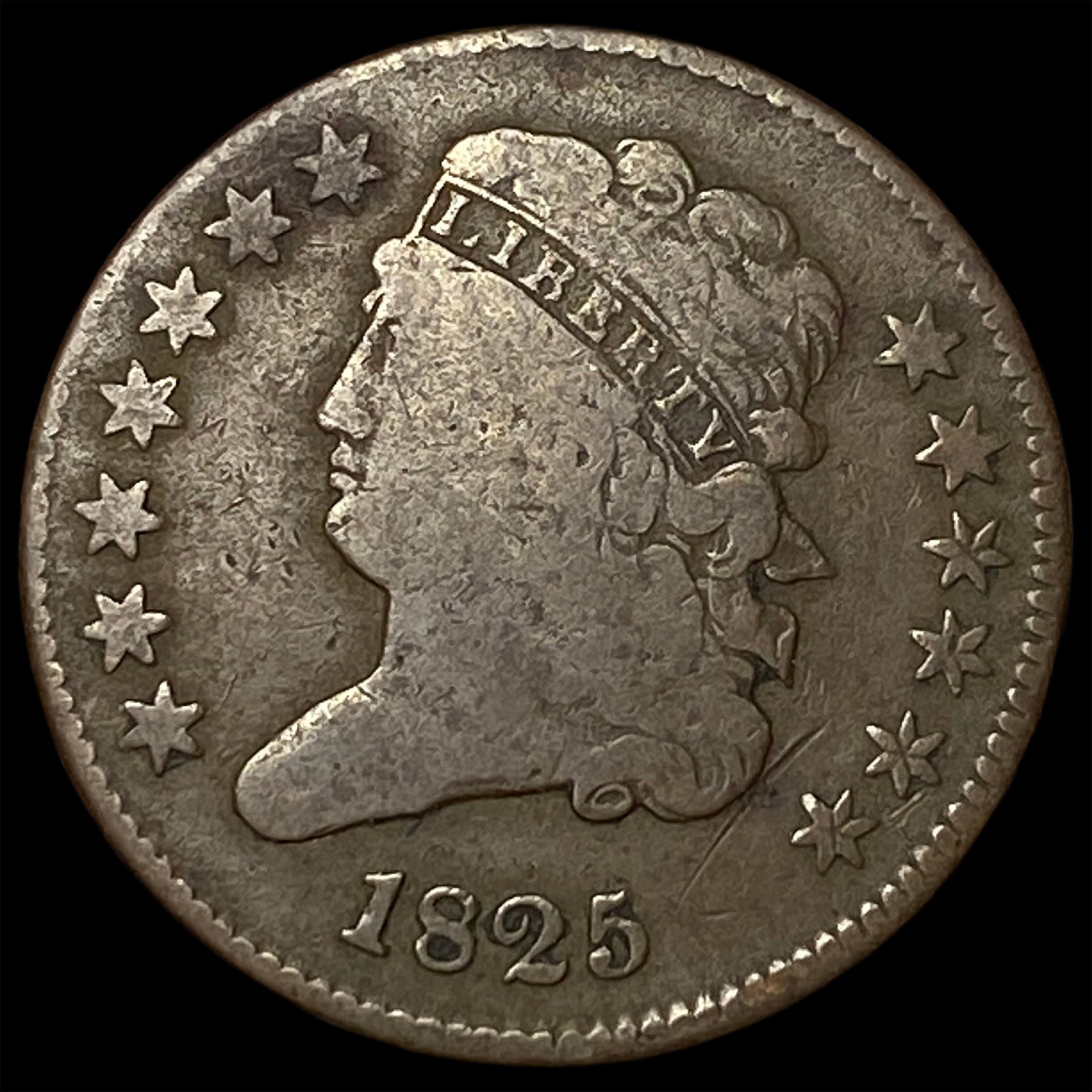 1825 Classic Head Half Cent LIGHTLY CIRCULATED (1 of 2)