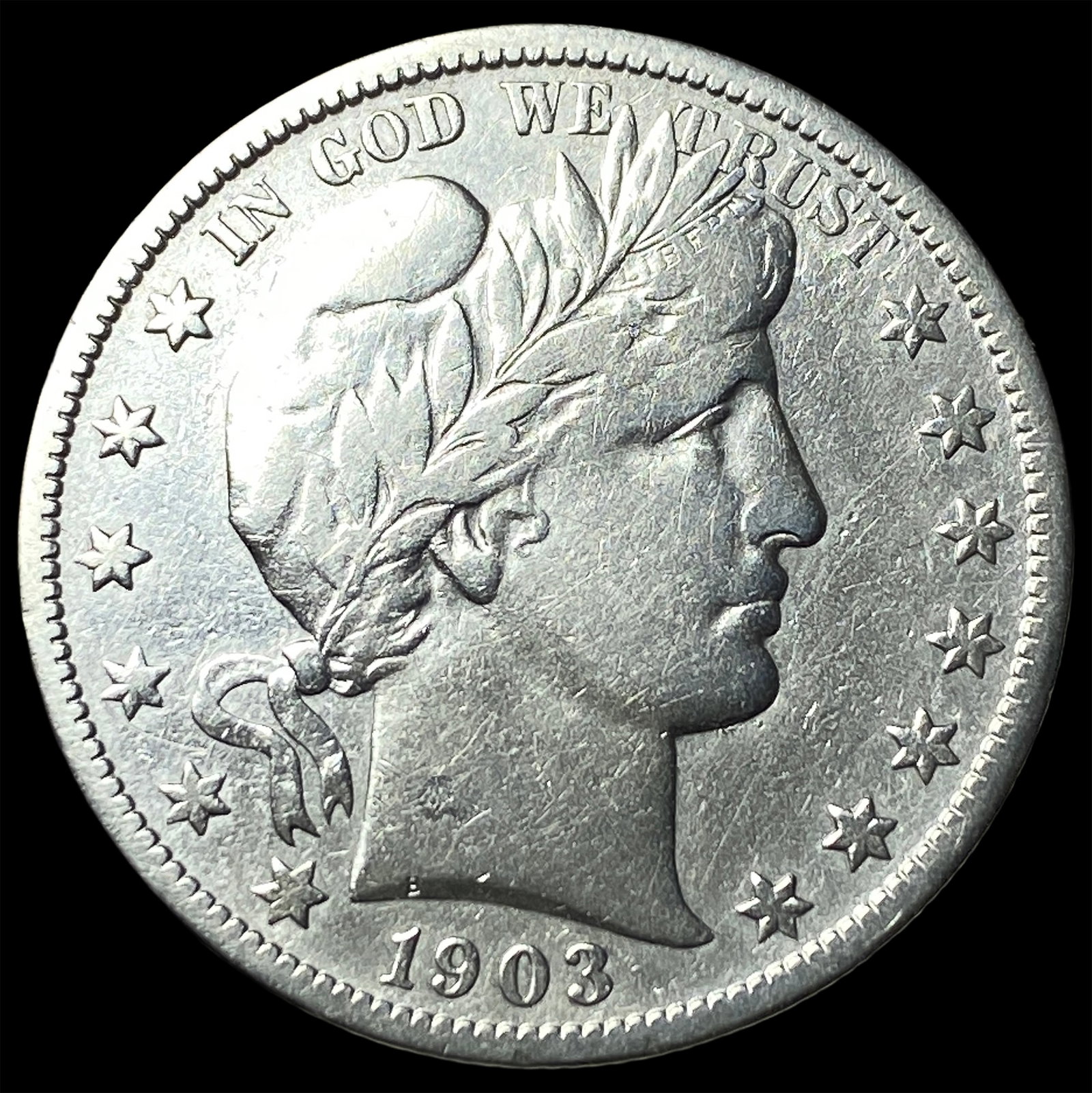 1903-S Silver Barber Half Dollar CLOSELY UNCIRCULATED: 1903-S Silver Barber Half Dollar CLOSELY UNCIRCULATED