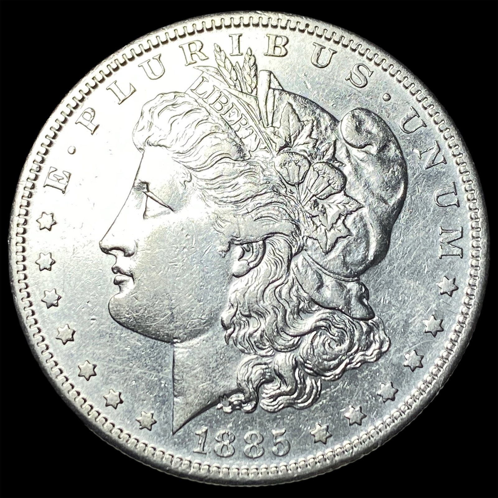 1885-S Silver Morgan Dollar CHOICE AU: 1885-S Silver Morgan Dollar CHOICE AU