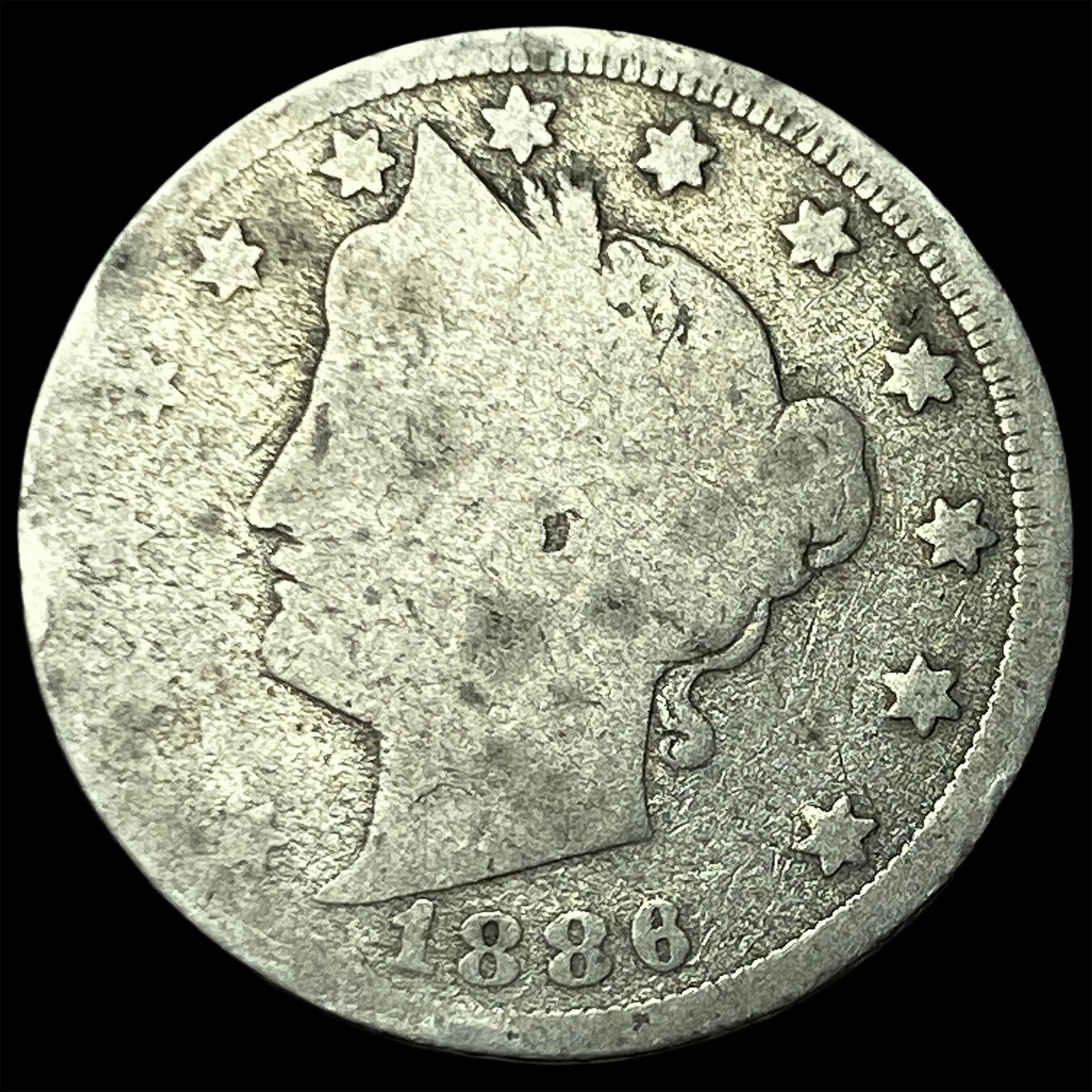 1886 Liberty Head Nickel NICELY CIRCULATED: 1886 Liberty Head Nickel NICELY CIRCULATED