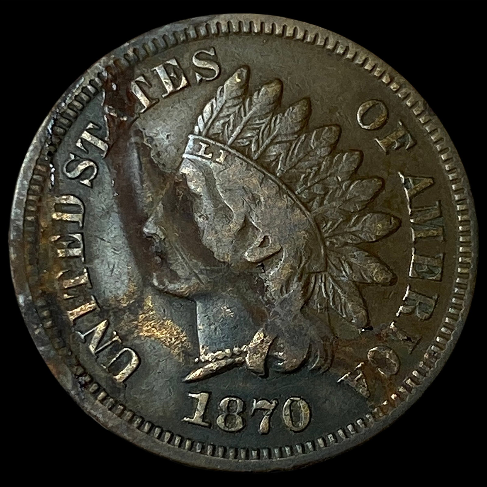 1870 Indian Head Cent LIGHTLY CIRCULATED: 1870 Indian Head Cent LIGHTLY CIRCULATED