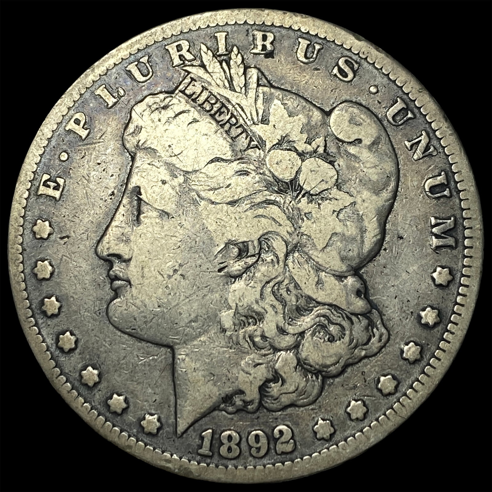 1892-CC Silver Morgan Dollar LIGHTLY CIRCULATED: 1892-CC Silver Morgan Dollar LIGHTLY CIRCULATED