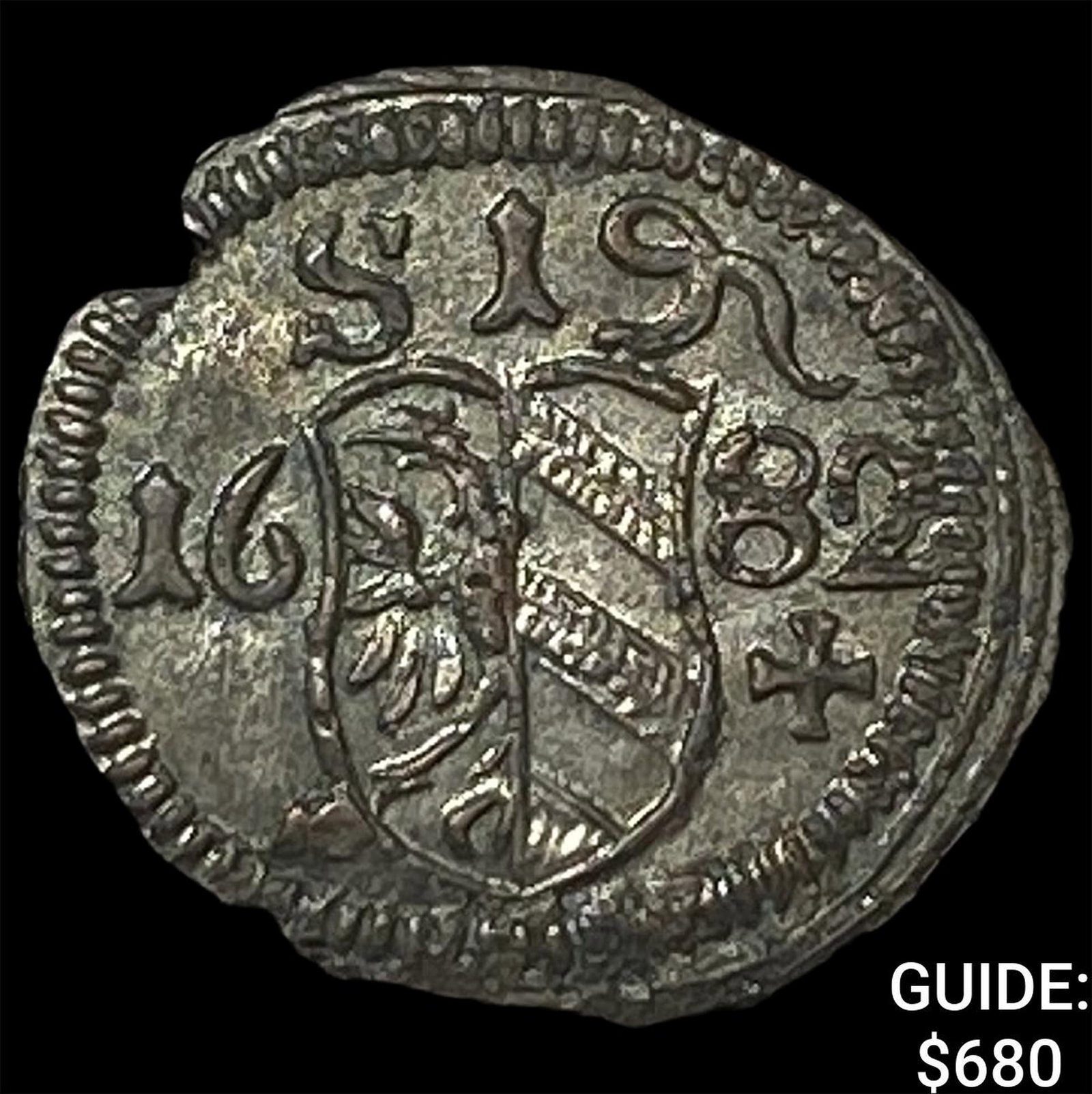 1682 German States Nuremberg Billon Pfennig: 1682 German States Nuremberg Billon Pfennig