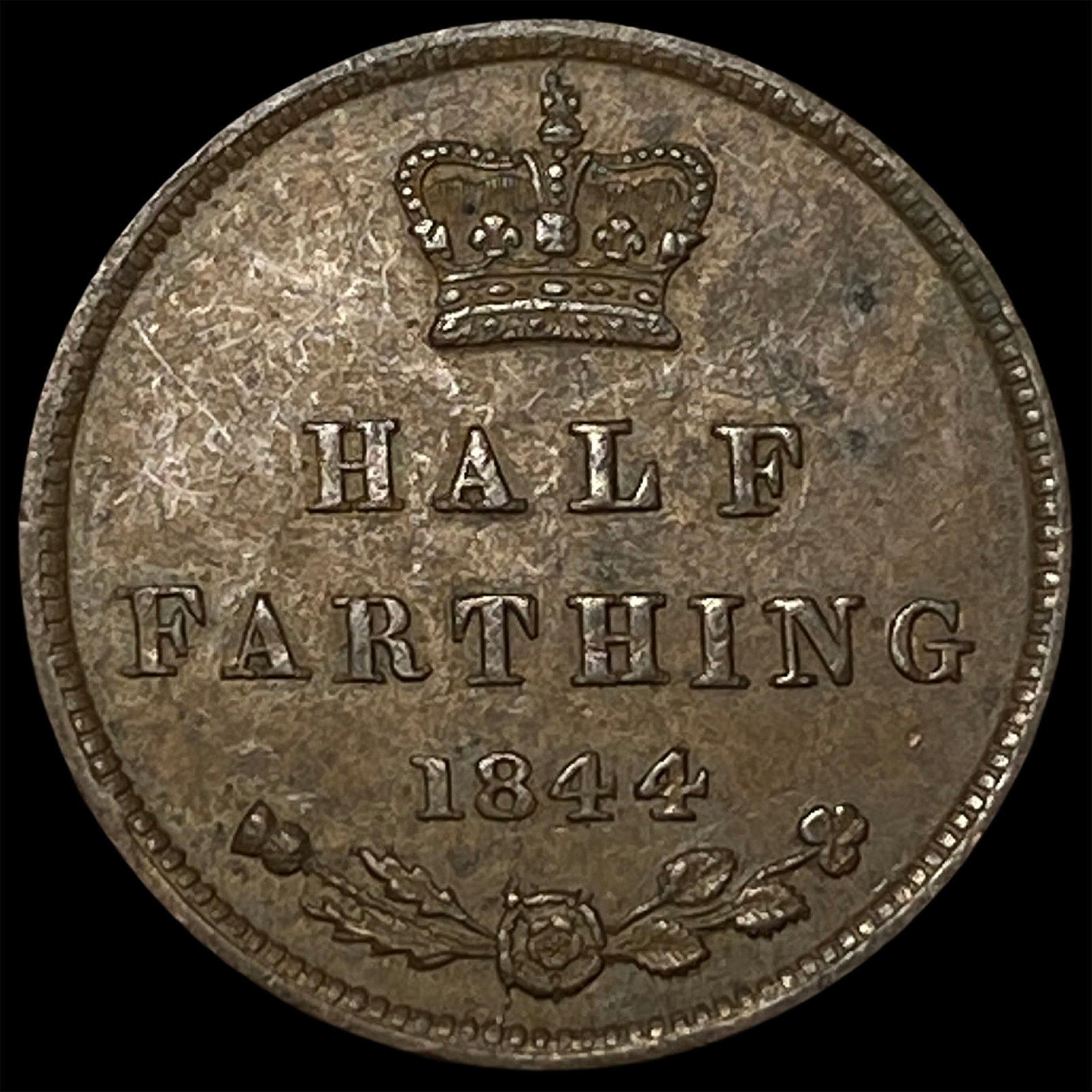 1844 Ceylon Copper 1/2 Farthing - 2